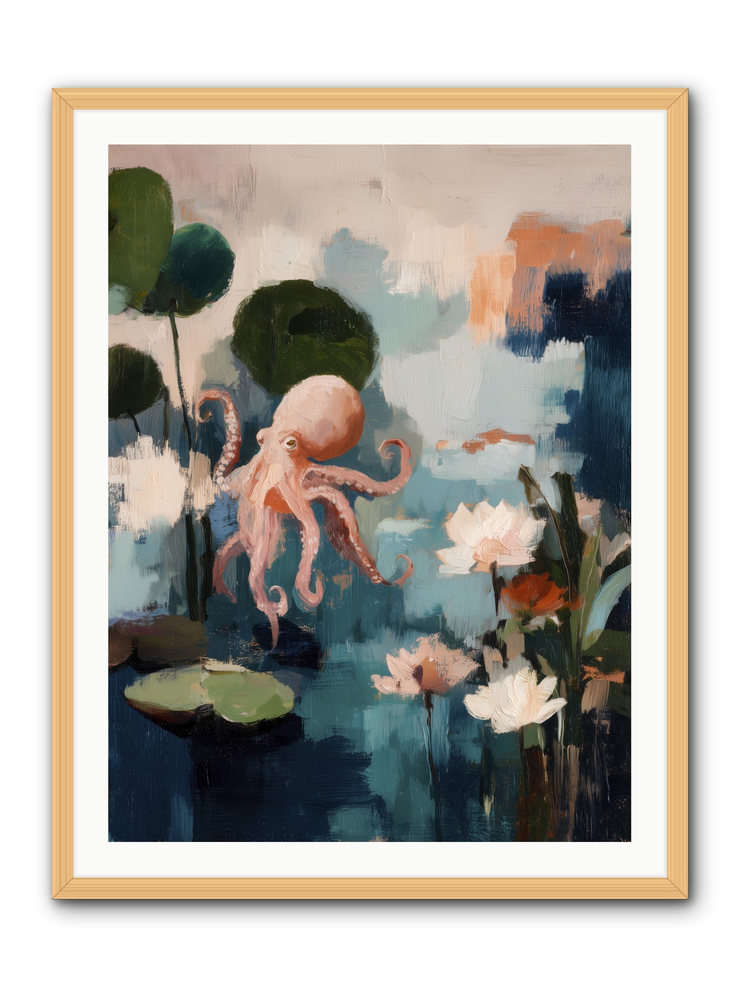 Endless Blue -- Framed Print - Natural 30x40