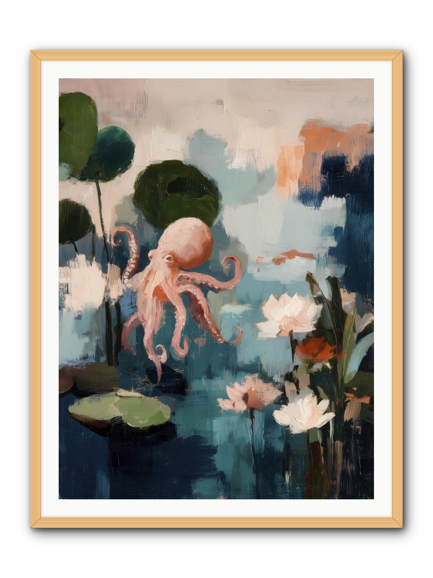 Endless Blue -- Framed Print - Natural 36x48