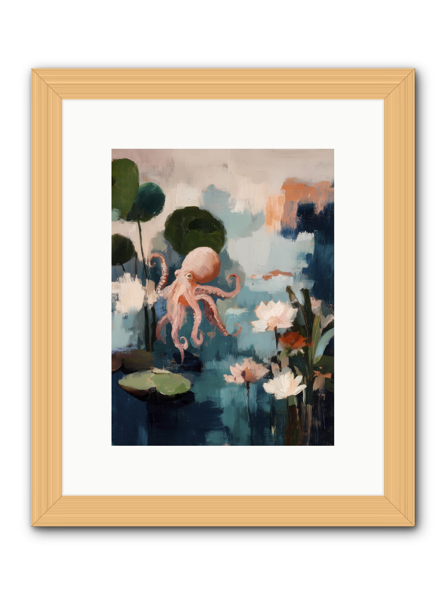 Endless Blue -- Framed Print - Natural 9x12