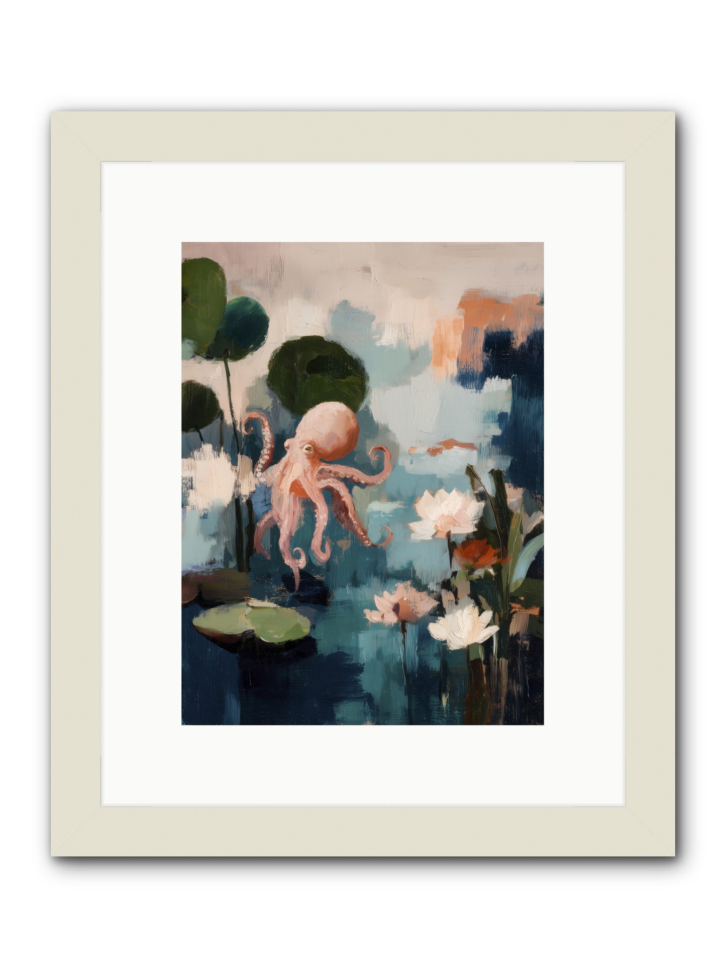 Endless Blue -- Framed Print - White 9x12