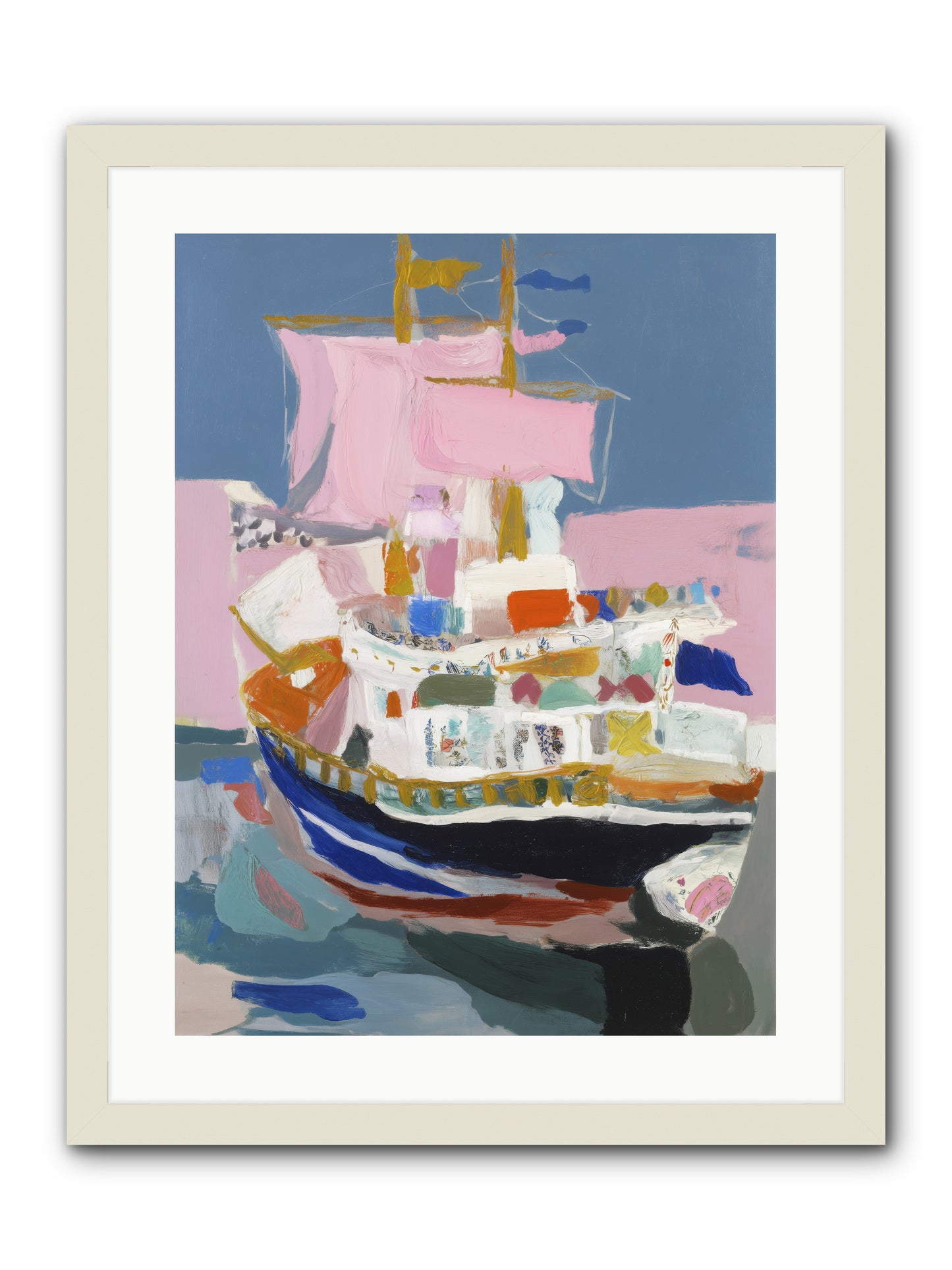 Endless Seas -- Framed Print - White 18x24