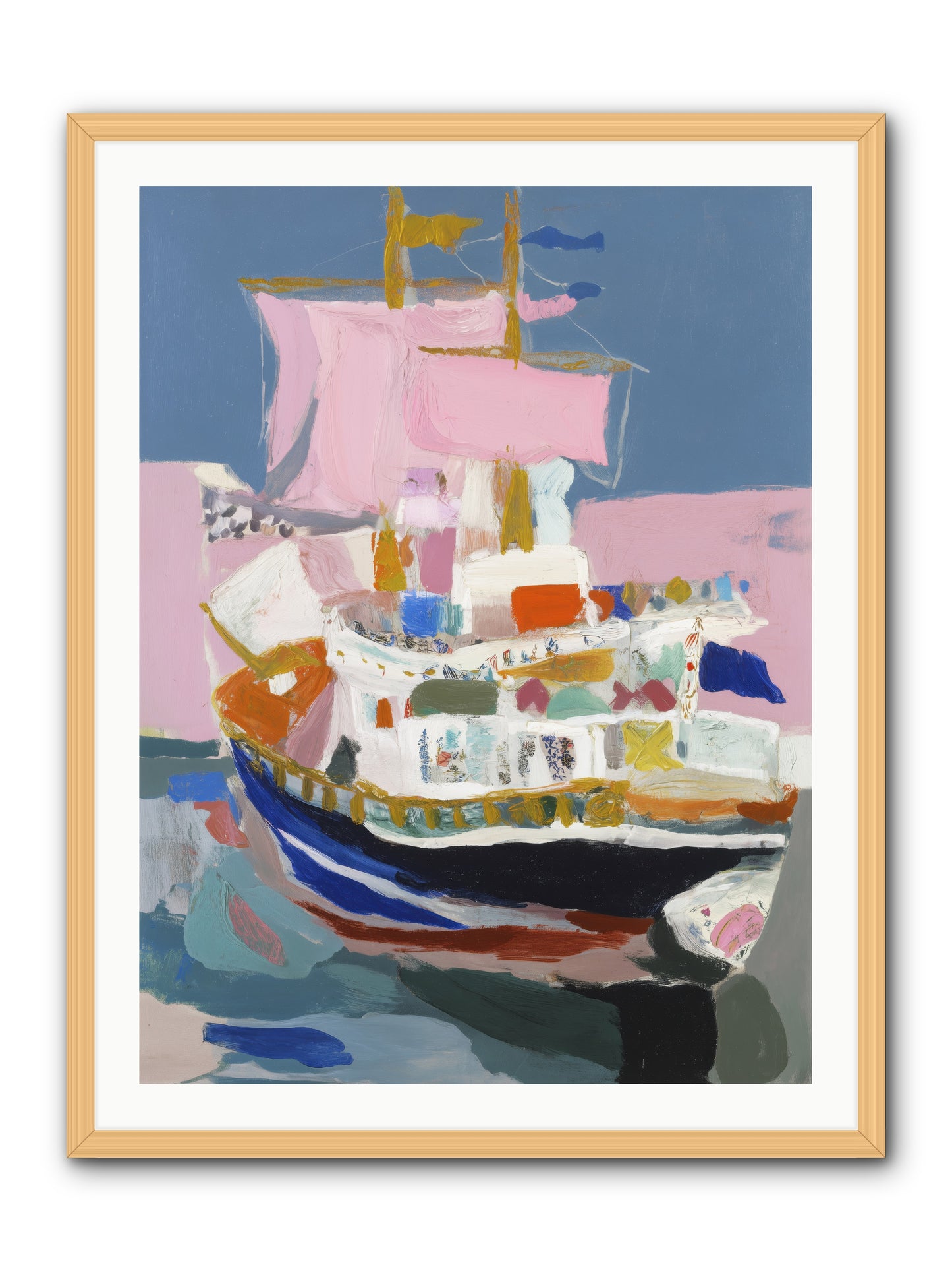 Endless Seas -- Framed Print - Natural 30x40
