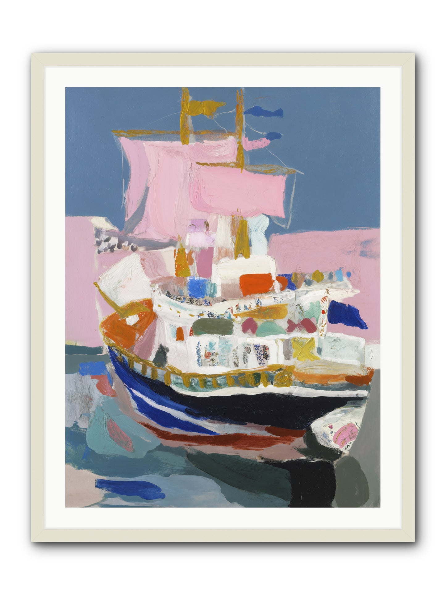 Endless Seas -- Framed Print - White 30x40