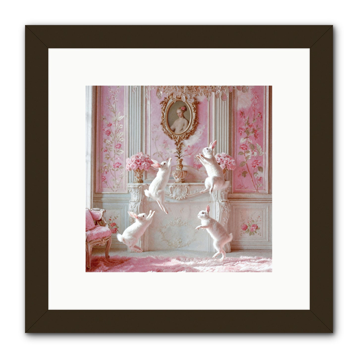 Endroit Heureux -- Framed Print - Black 10x10