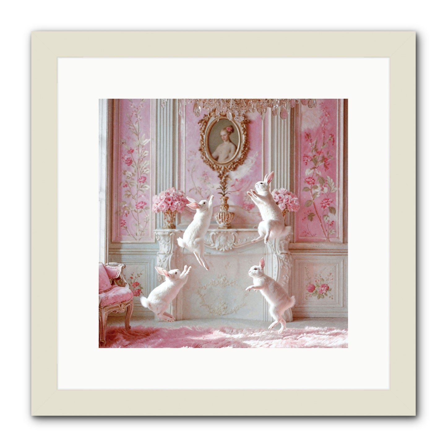 Endroit Heureux -- Framed Print - White 12x12