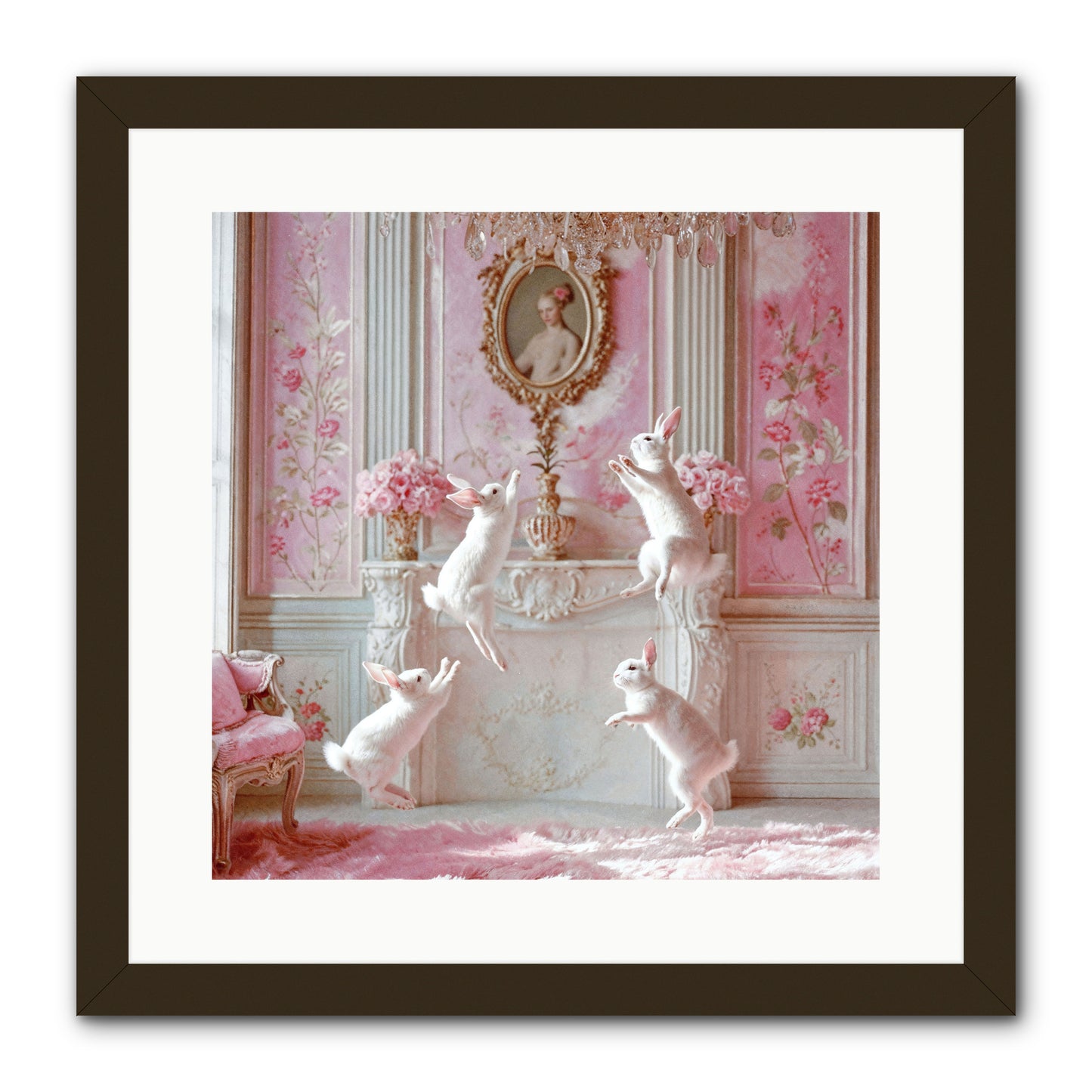 Endroit Heureux -- Framed Print - Black 16x16