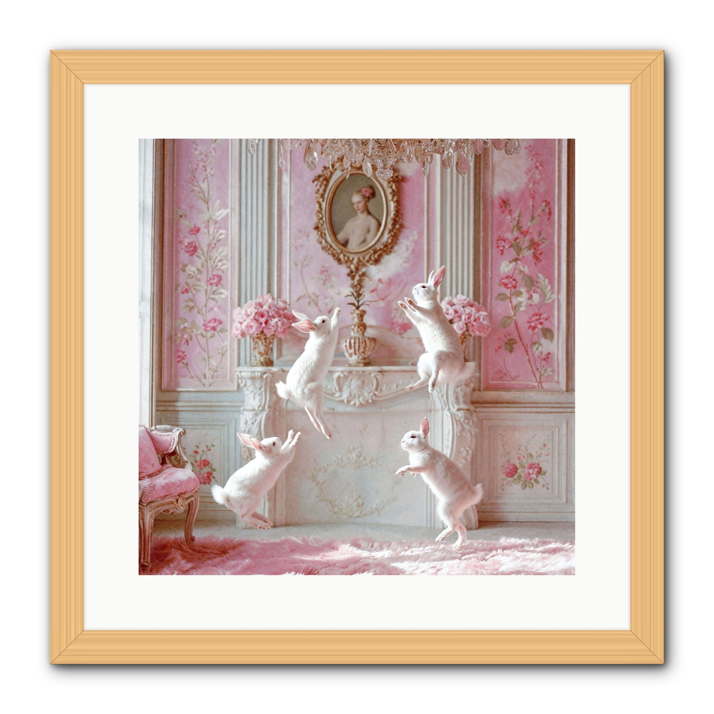Endroit Heureux -- Framed Print - Natural 16x16