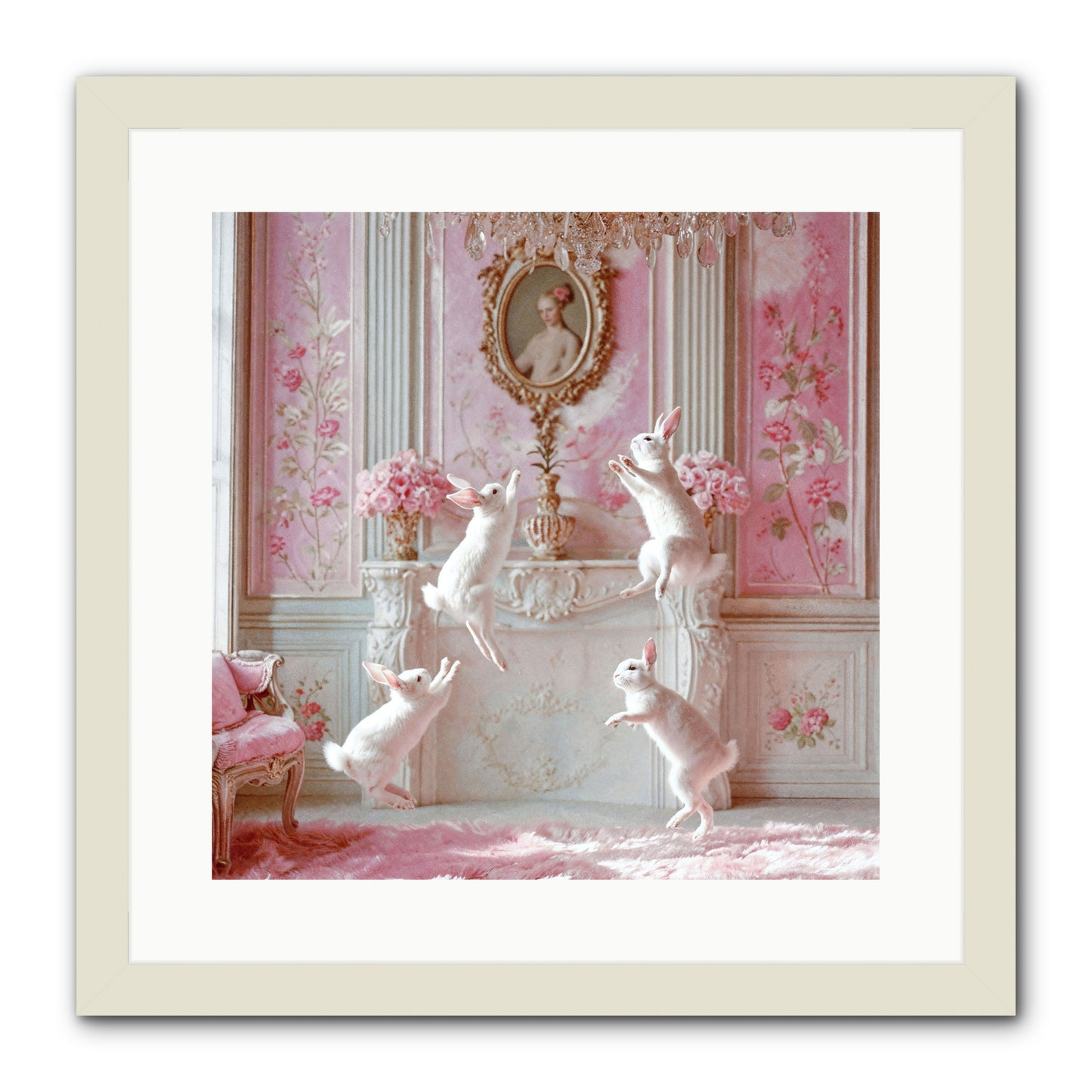 Endroit Heureux -- Framed Print - White 16x16