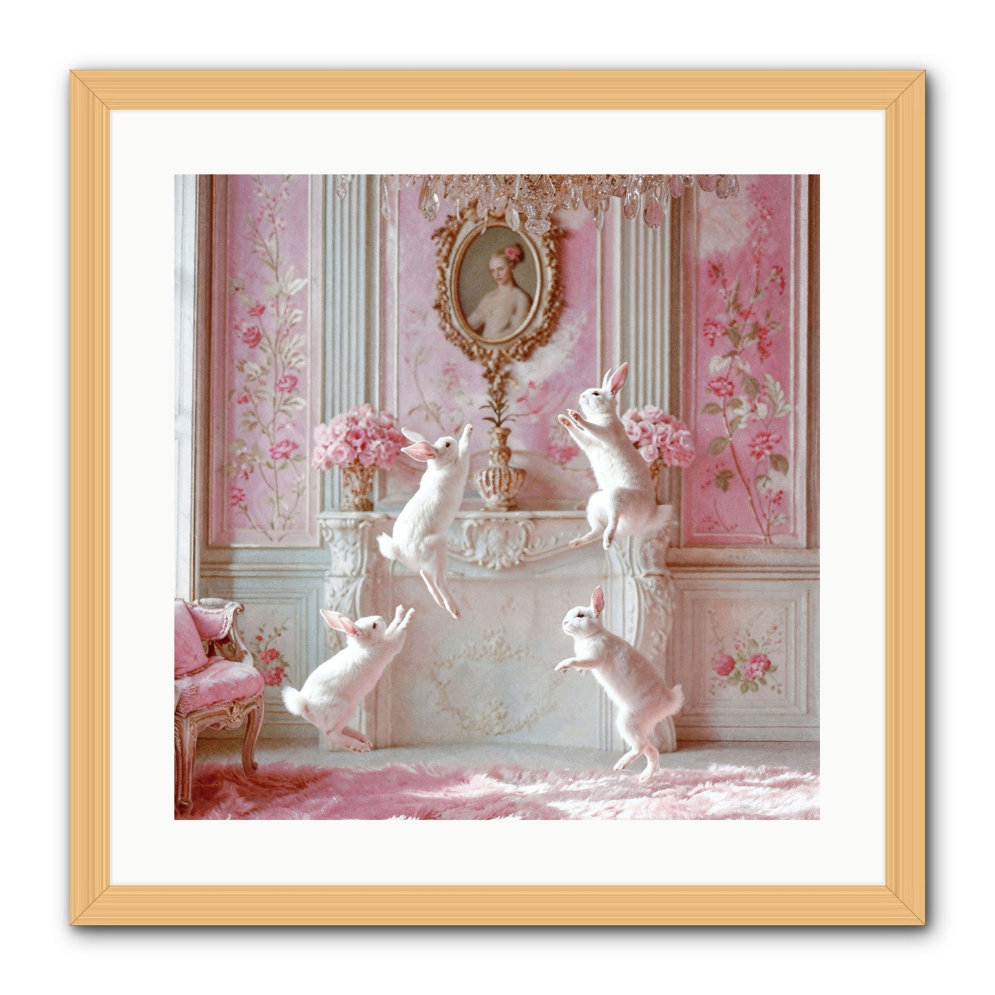 Endroit Heureux -- Framed Print - Natural 20x20