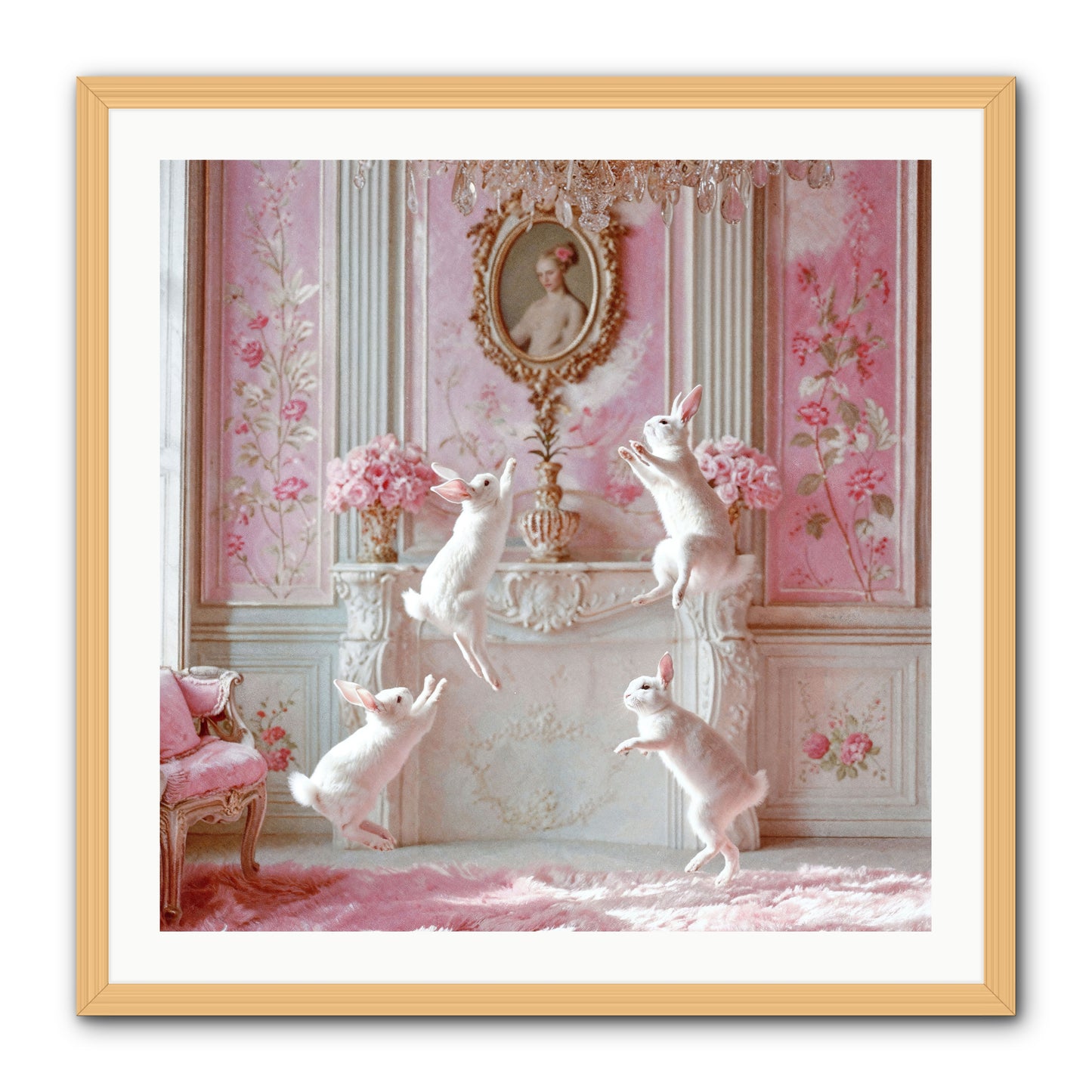 Endroit Heureux -- Framed Print - Natural 30x30