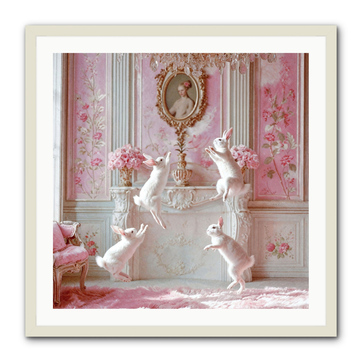 Endroit Heureux -- Framed Print - White 30x30
