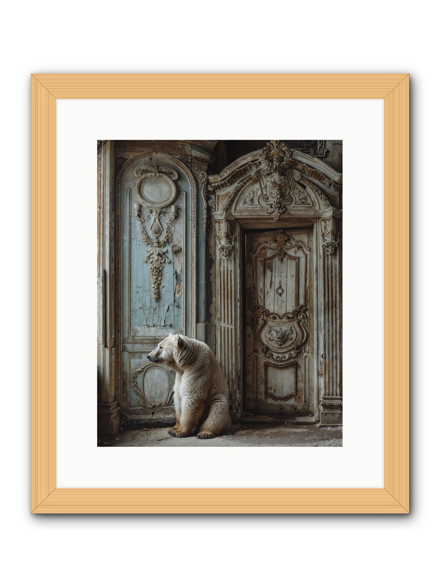Entrance To Frost-Touched Kingdoms -- Framed Print - Natural 12x15