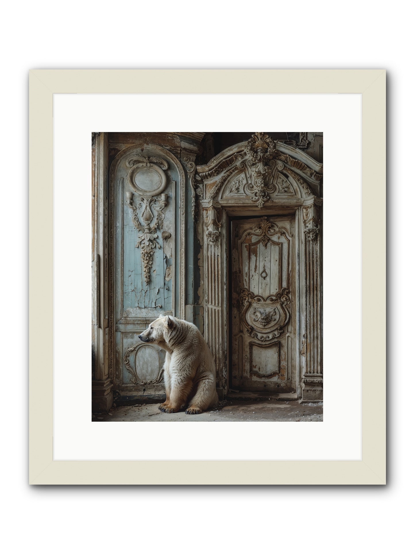 Entrance To Frost-Touched Kingdoms -- Framed Print - White 12x15
