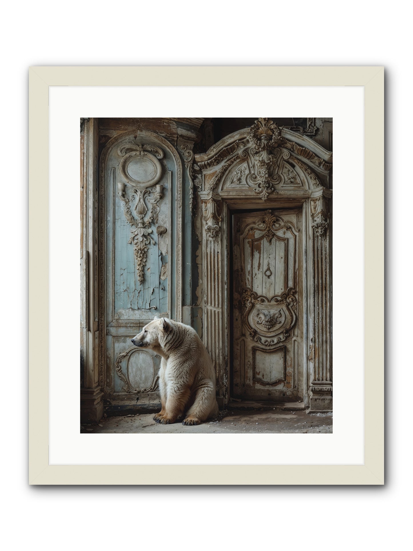 Entrance To Frost-Touched Kingdoms -- Framed Print - White 16x20