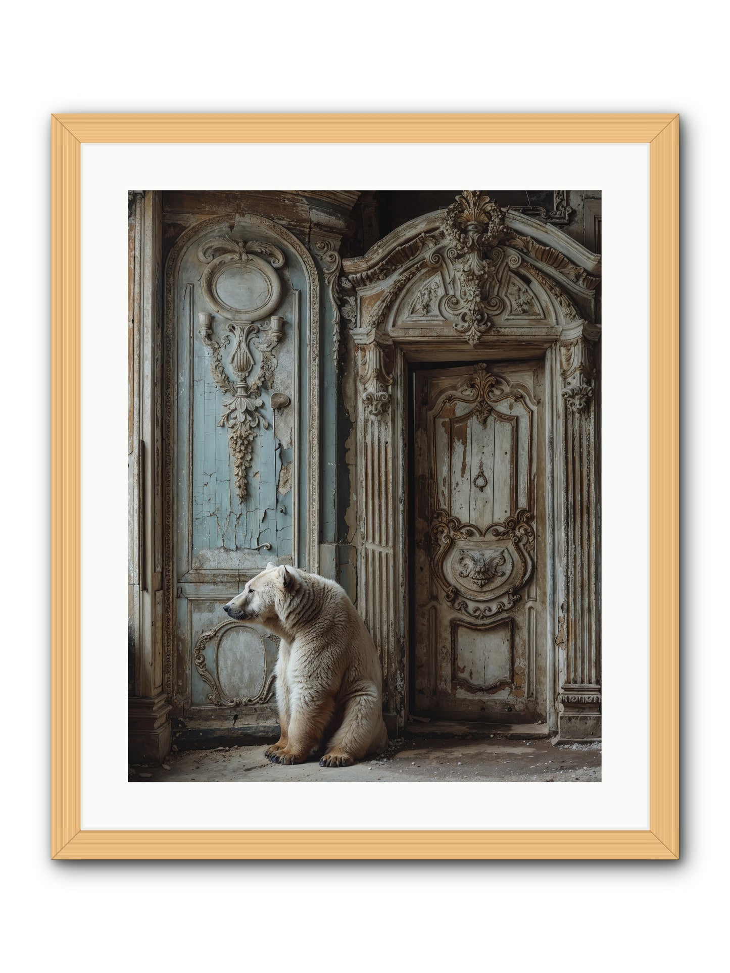 Entrance To Frost-Touched Kingdoms -- Framed Print - Natural 20x25