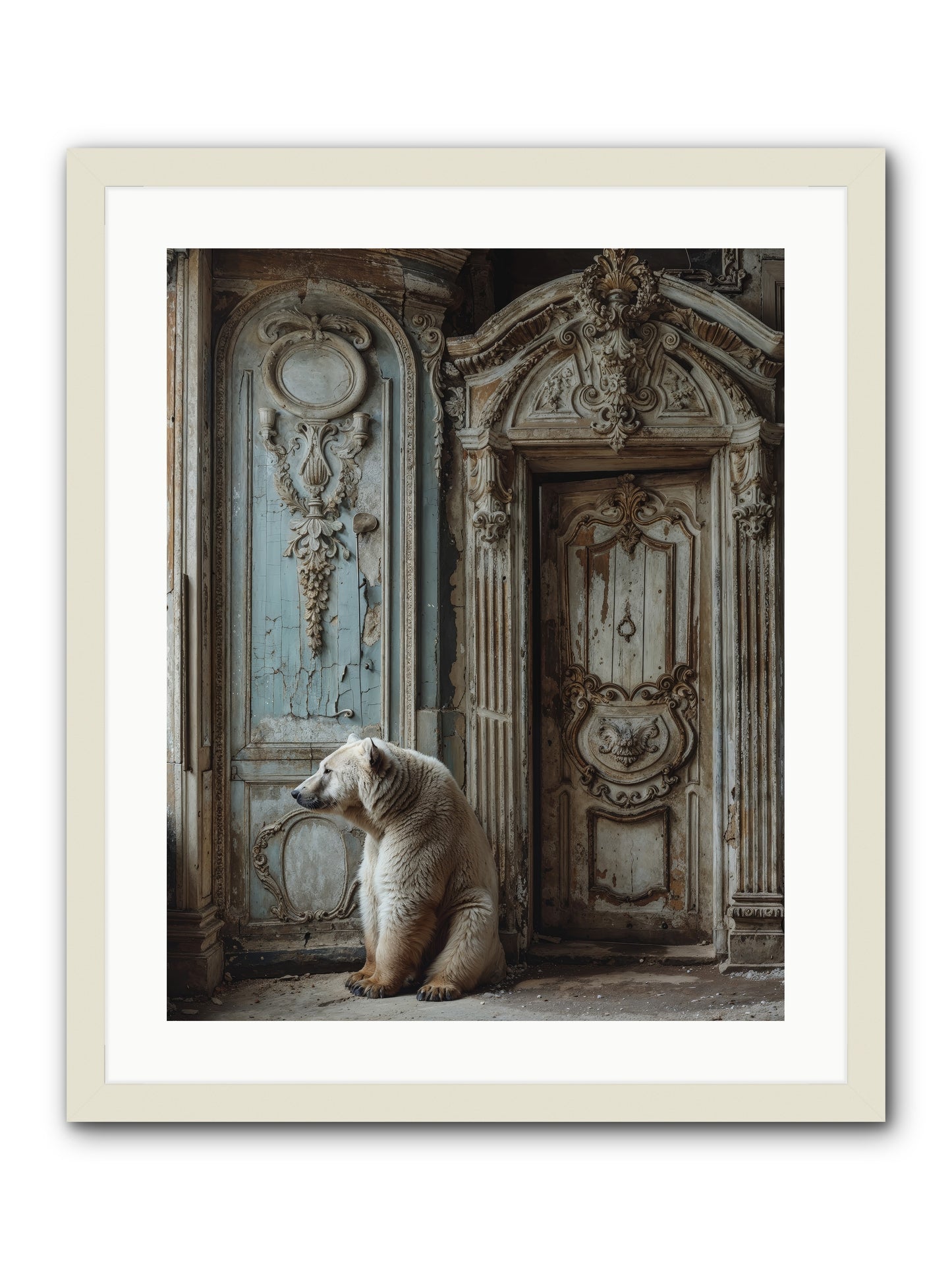 Entrance To Frost-Touched Kingdoms -- Framed Print - White 20x25