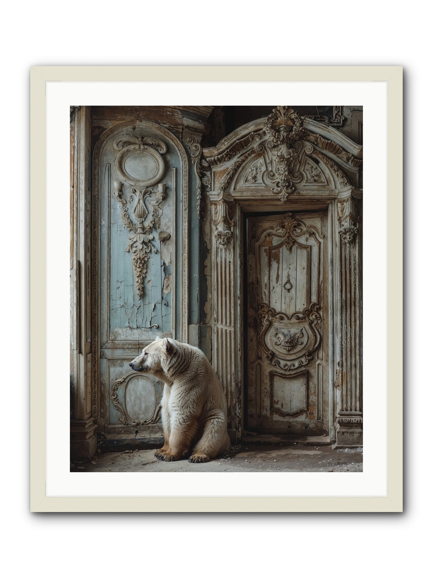 Entrance To Frost-Touched Kingdoms -- Framed Print - White 24x30