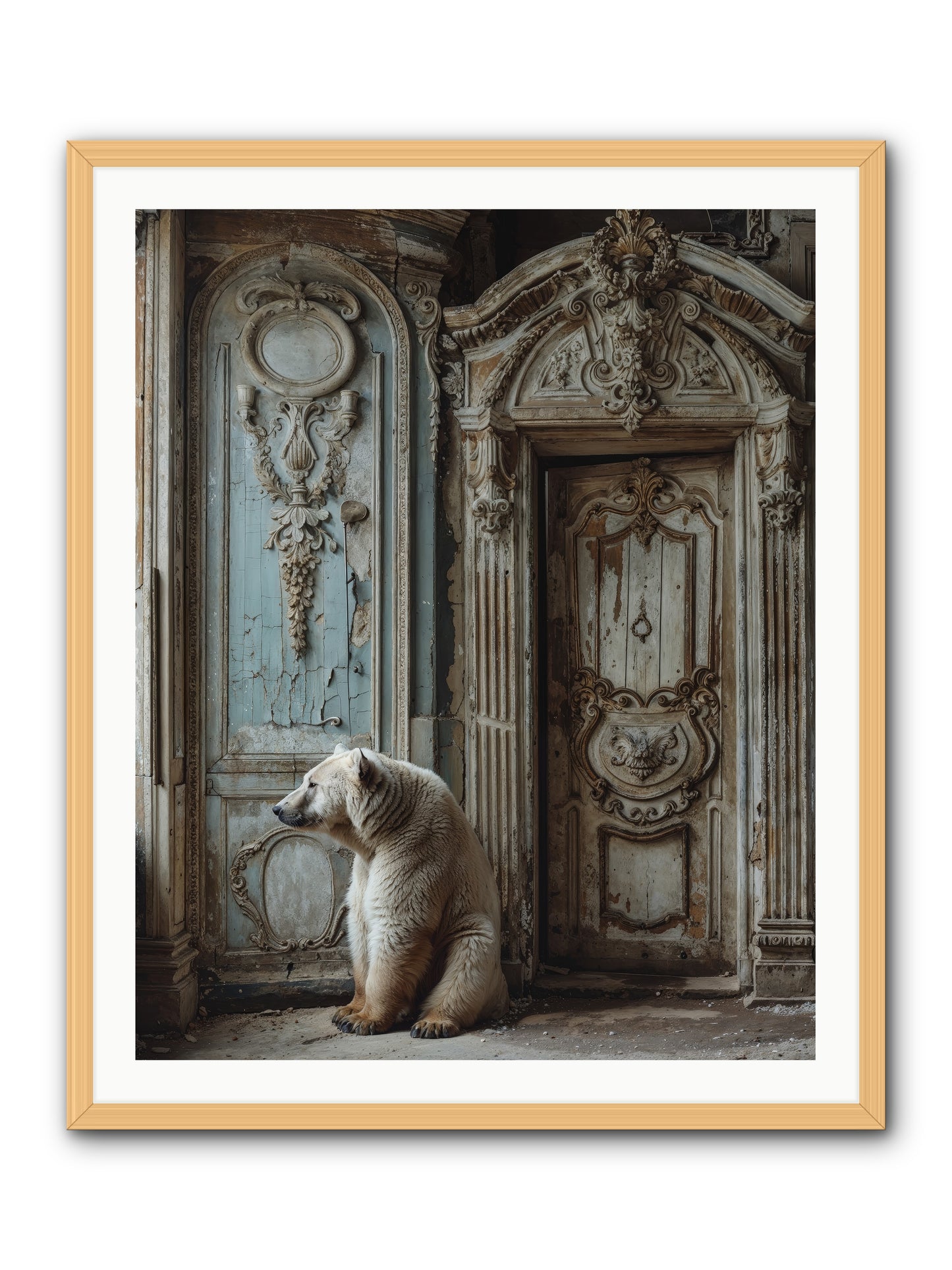 Entrance To Frost-Touched Kingdoms -- Framed Print - Natural 32x40