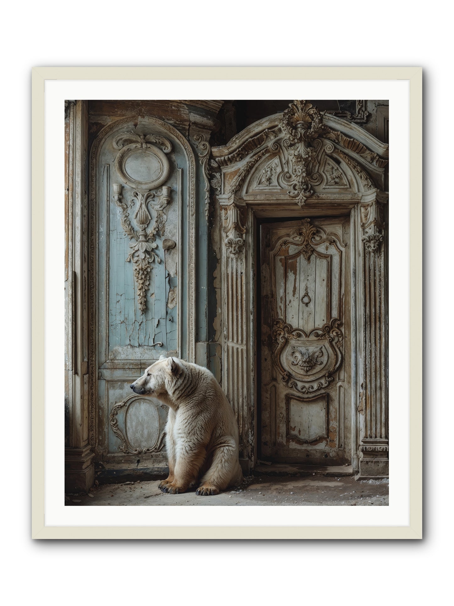 Entrance To Frost-Touched Kingdoms -- Framed Print - White 32x40