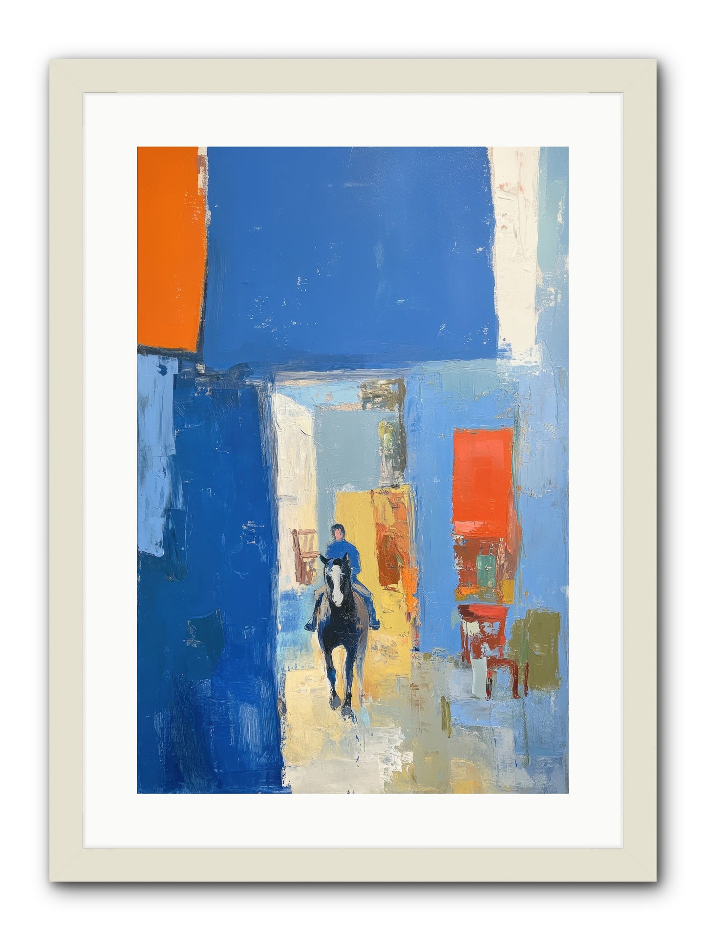 Equestrian Edge -- Framed Print - White 16x24