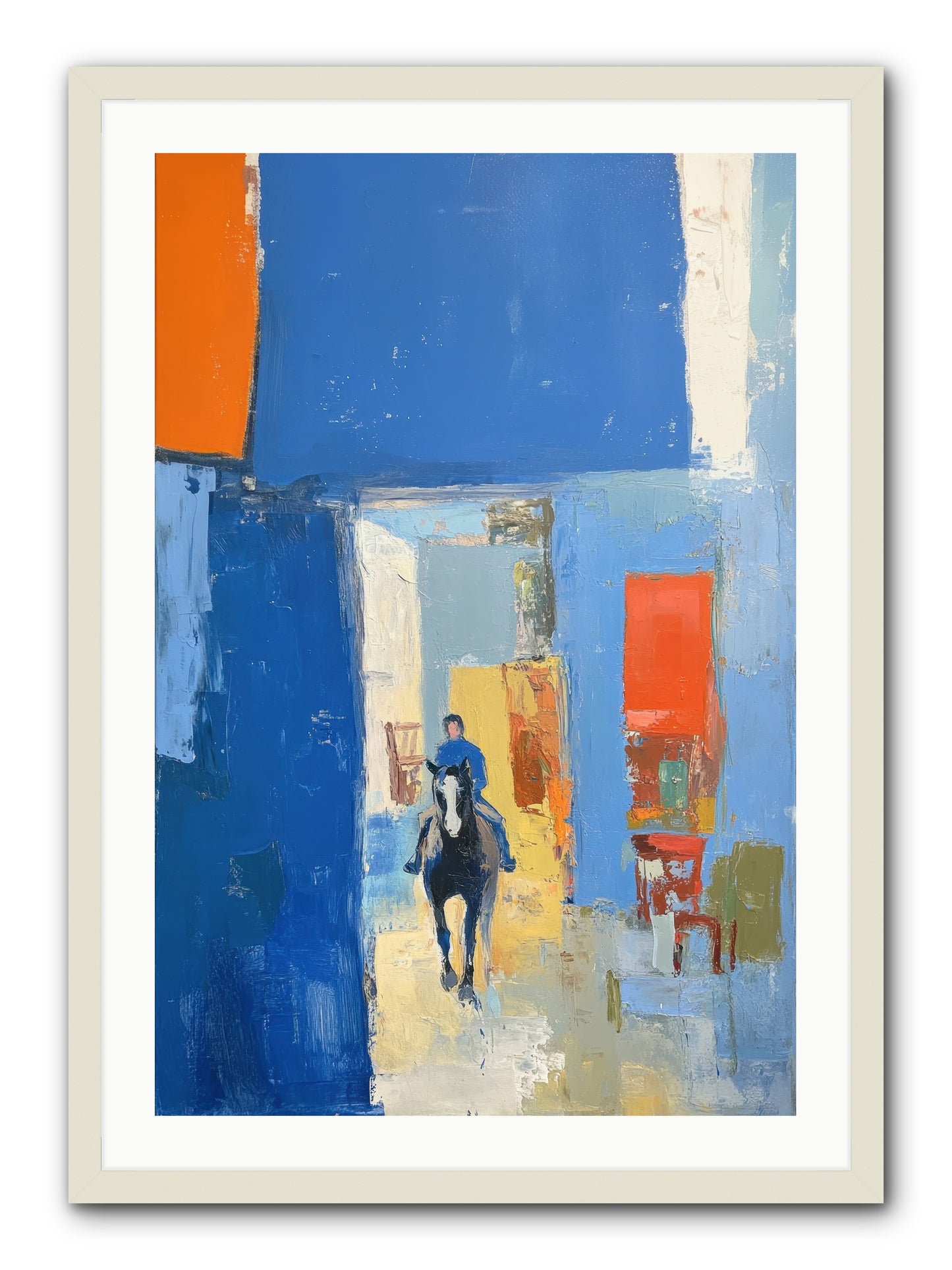 Equestrian Edge -- Framed Print - White 24x36