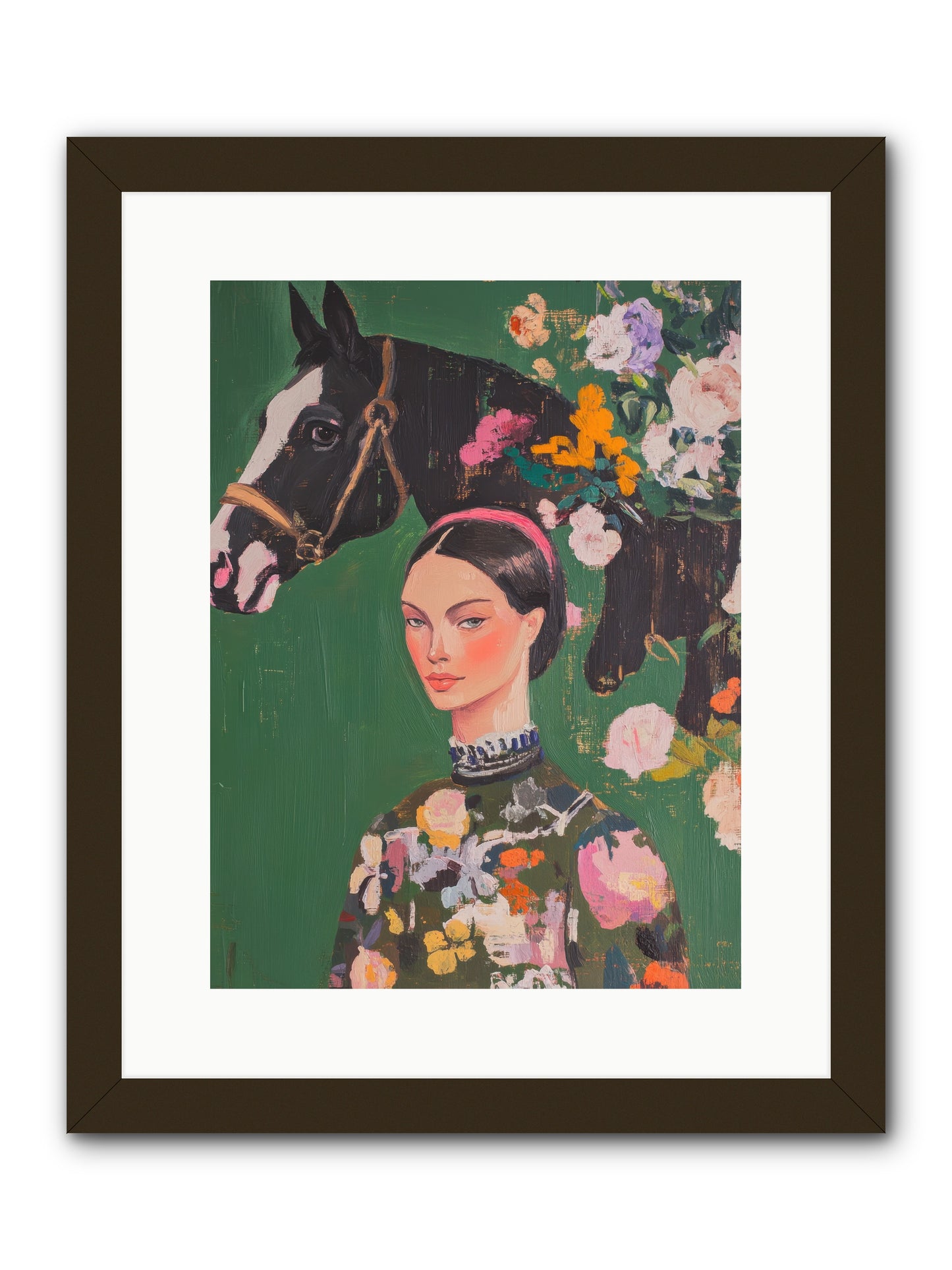 Equestrian Empress -- Framed Print - Black 12x16