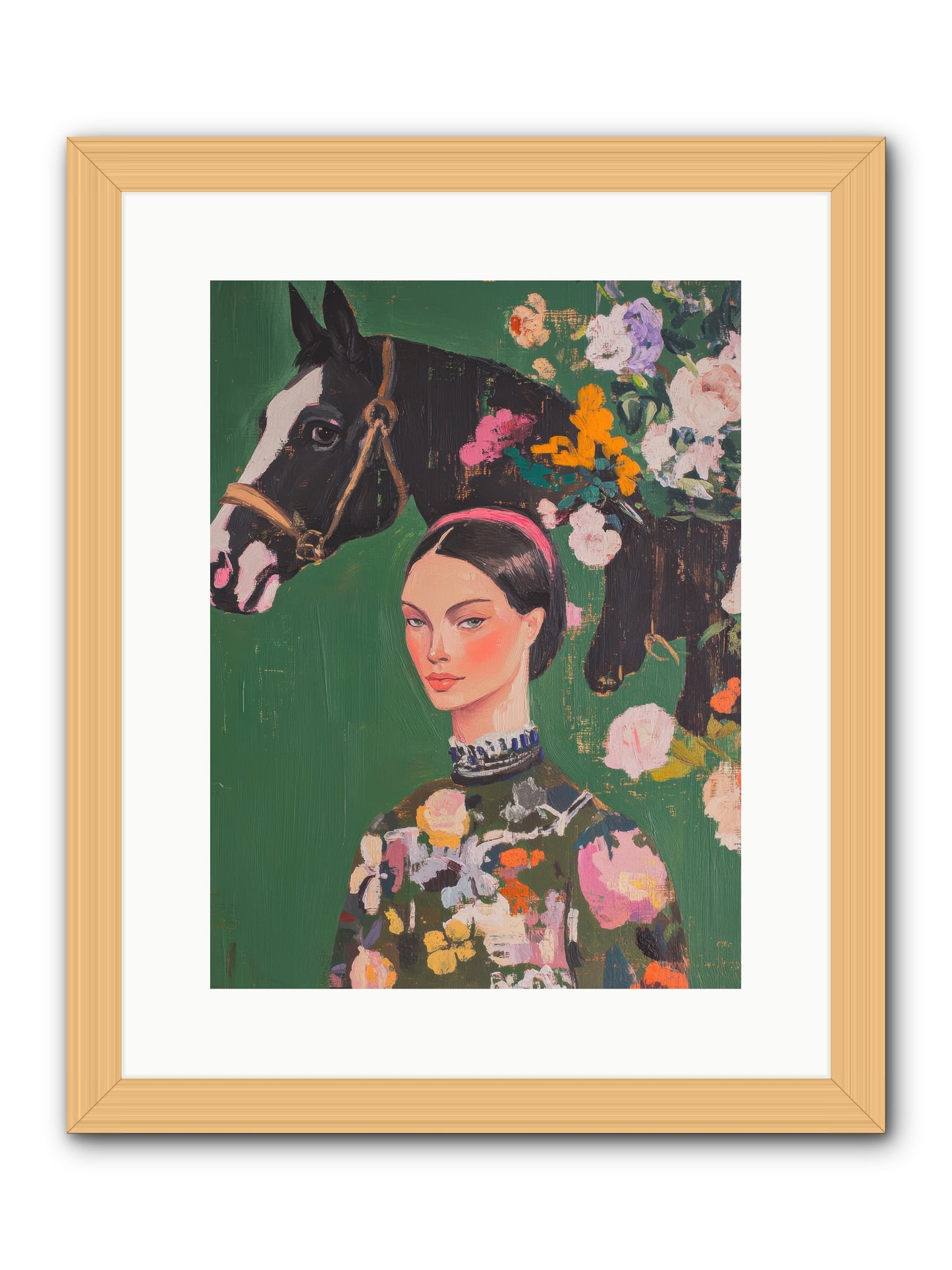 Equestrian Empress -- Framed Print - Natural 12x16