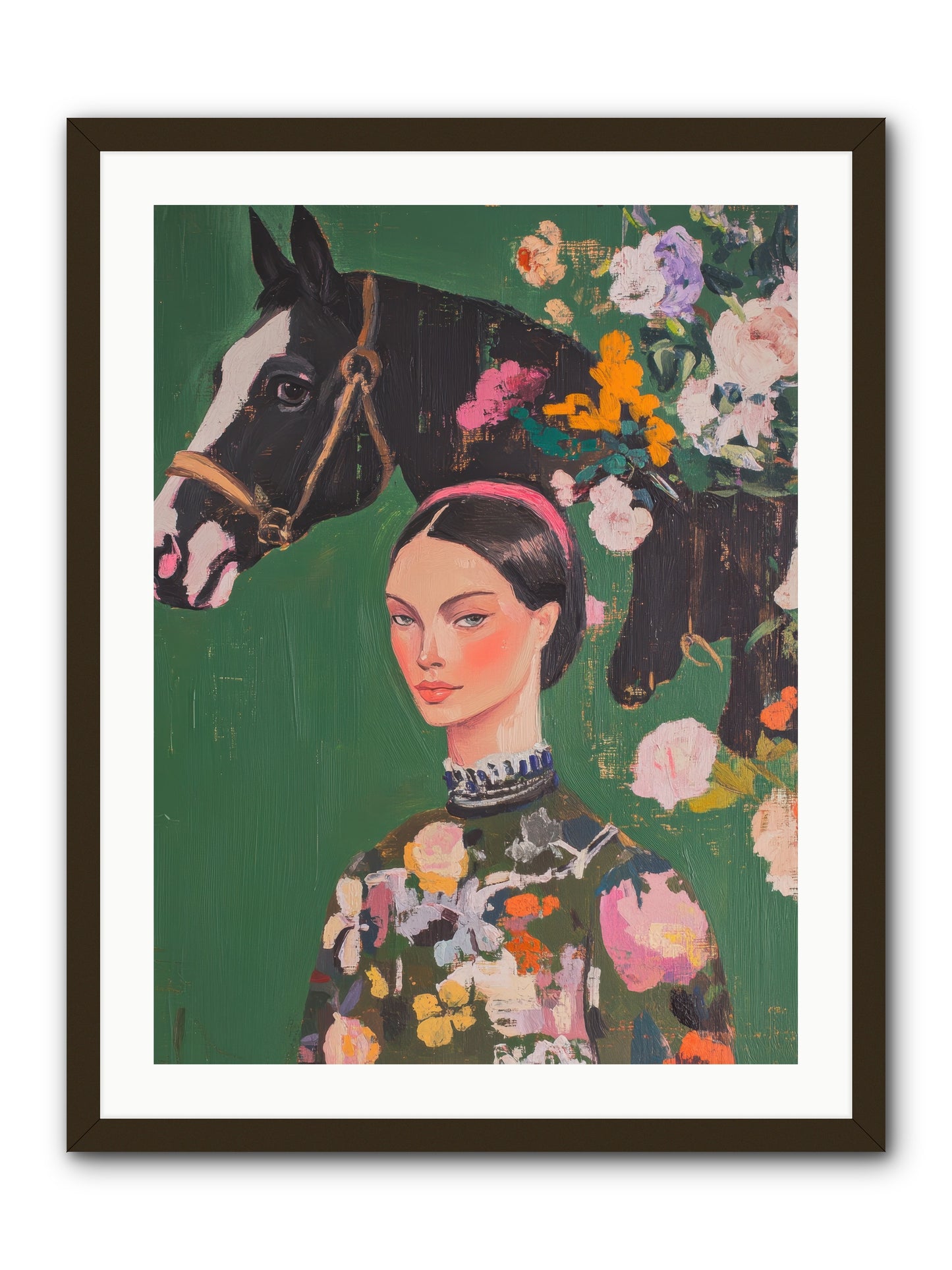 Equestrian Empress -- Framed Print - Black 24x32