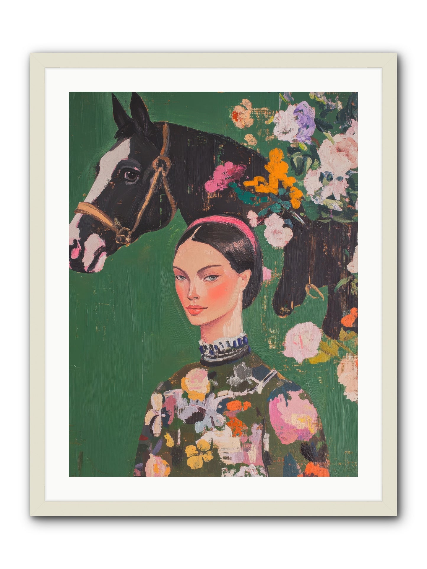 Equestrian Empress -- Framed Print - White 24x32
