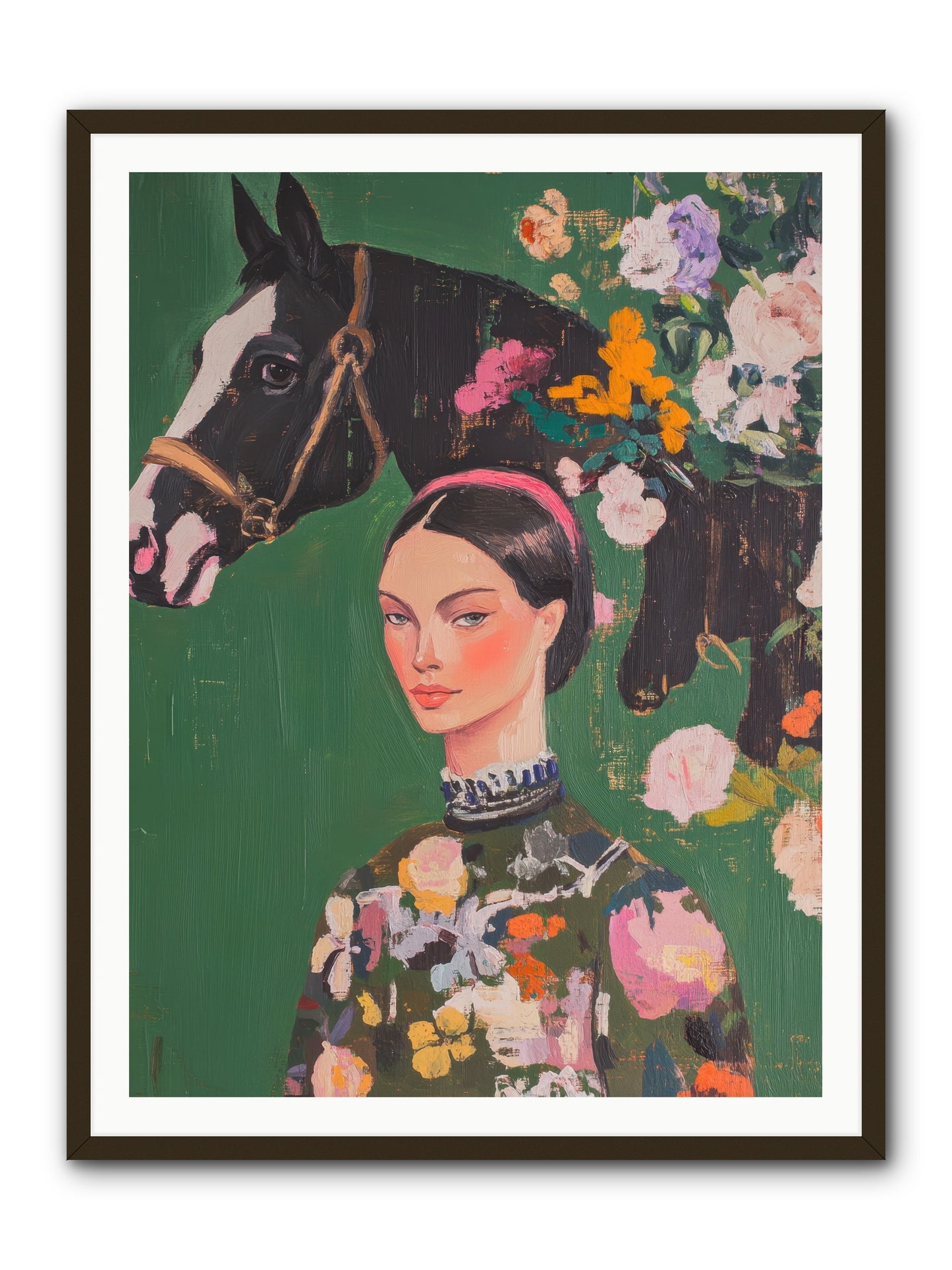 Equestrian Empress -- Framed Print - Black 36x48