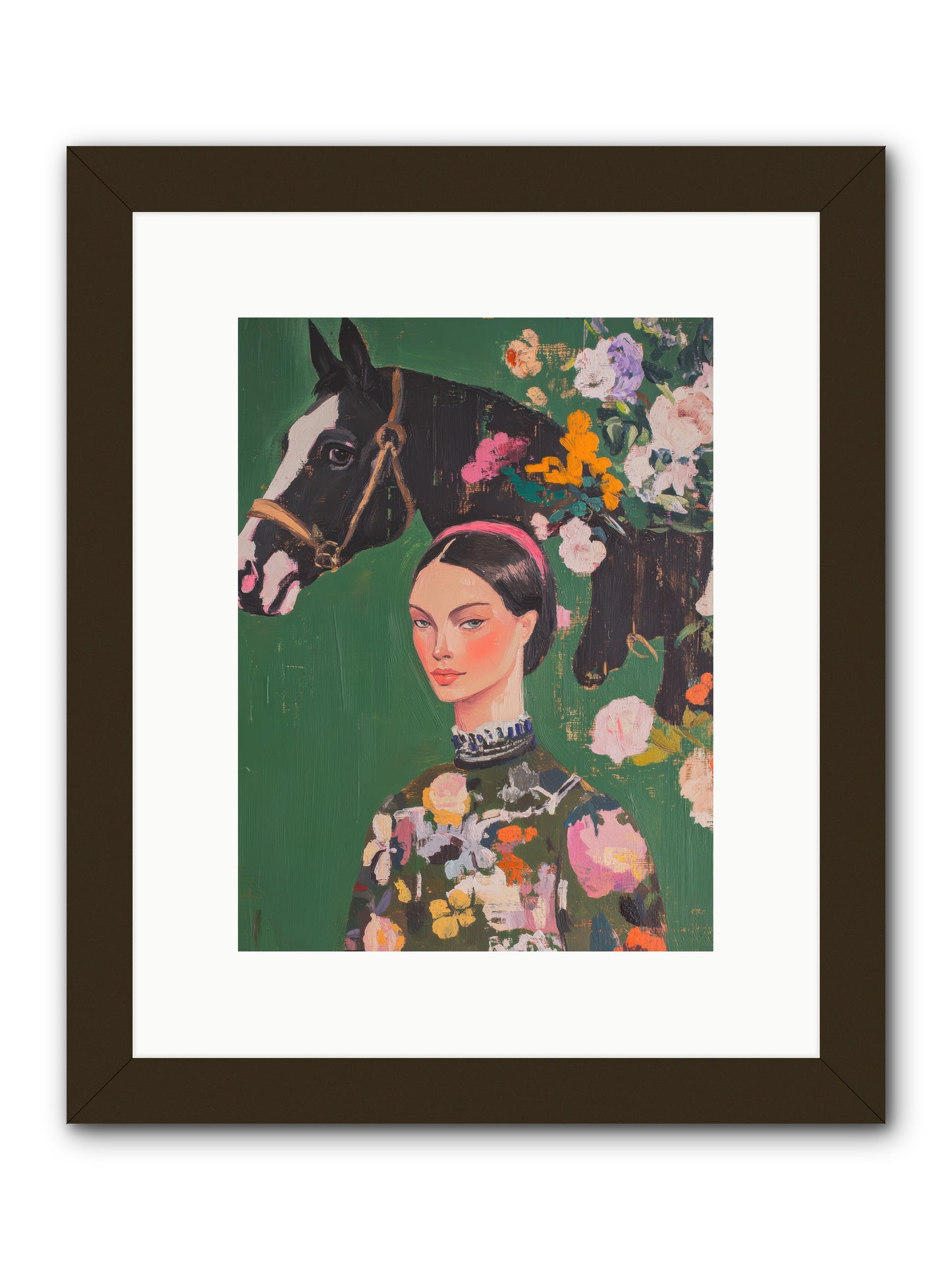 Equestrian Empress -- Framed Print - Black 9x12