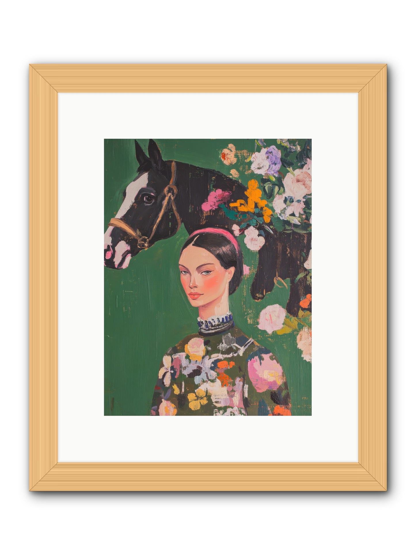 Equestrian Empress -- Framed Print - Natural 9x12