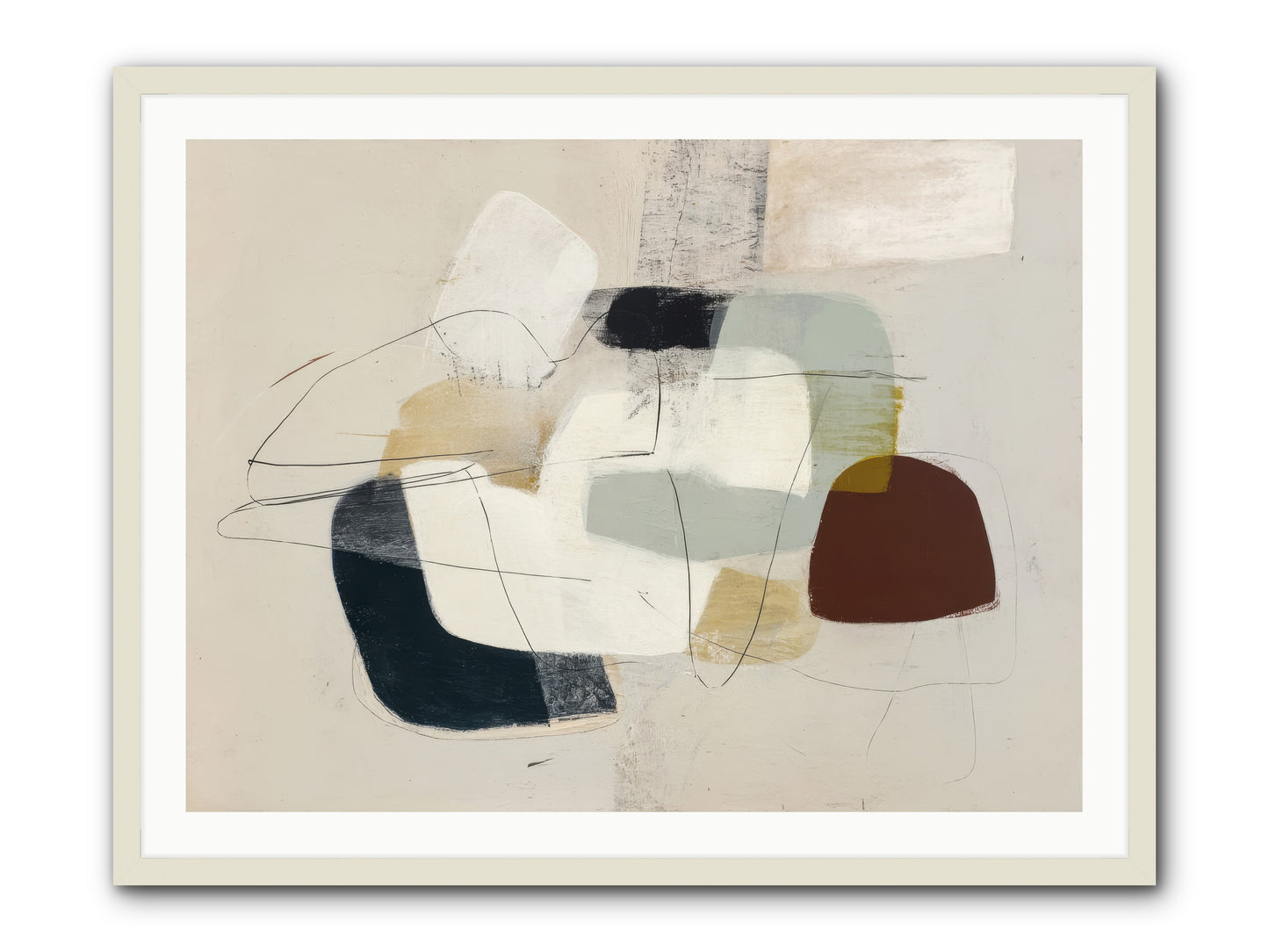 Essence -- Framed Print - White 40x30