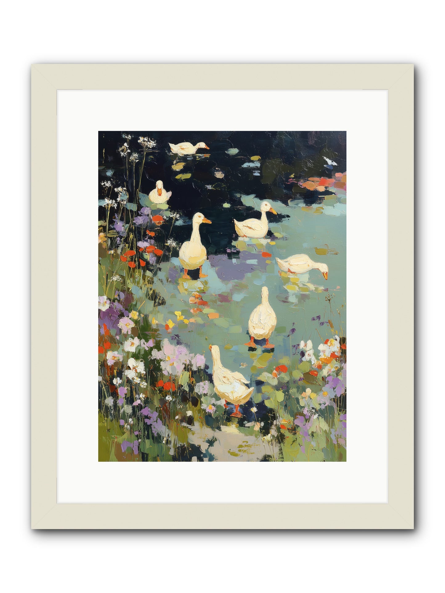 Eternal Summer -- Framed Print - White 12x16