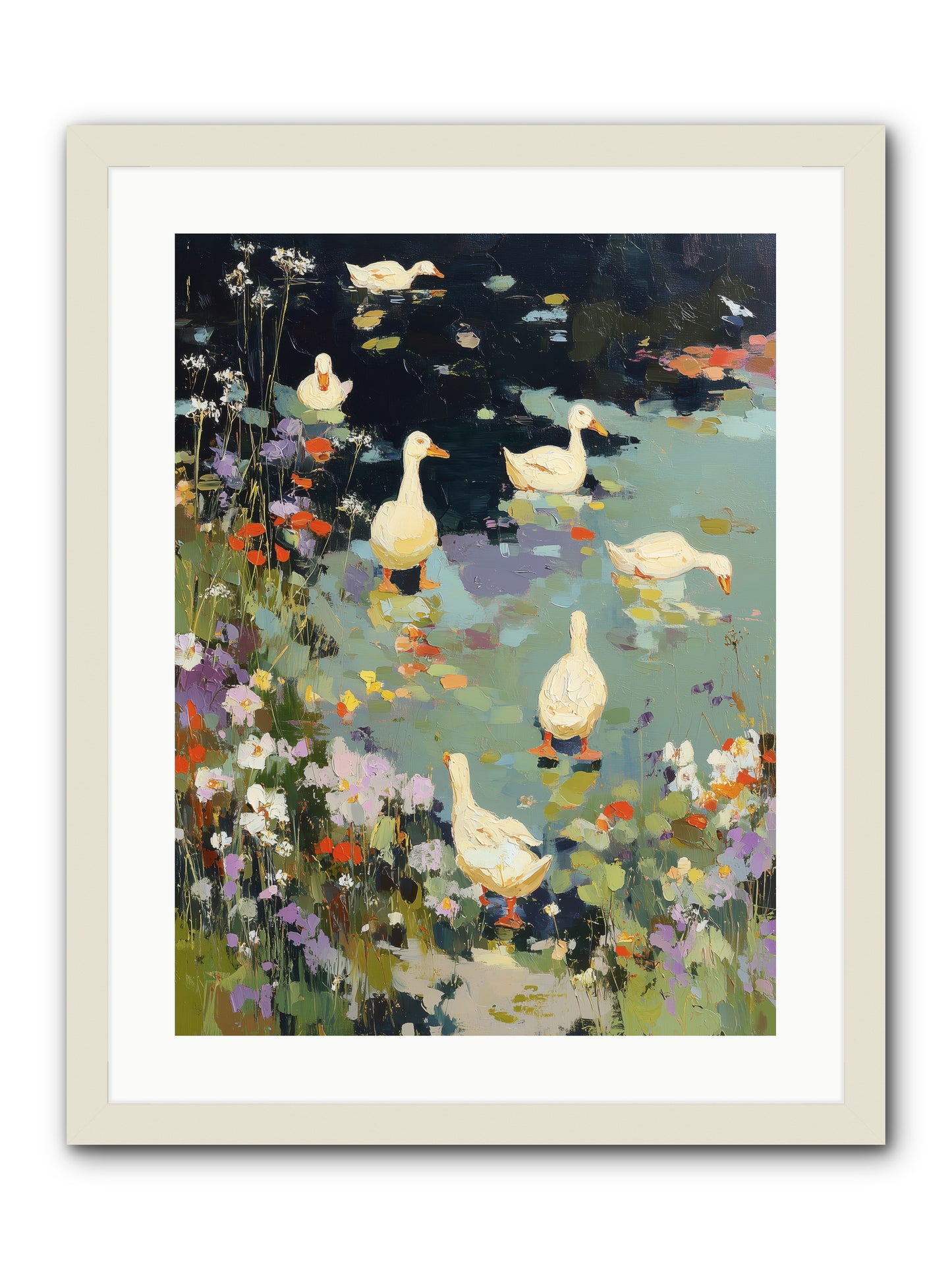Eternal Summer -- Framed Print - White 18x24