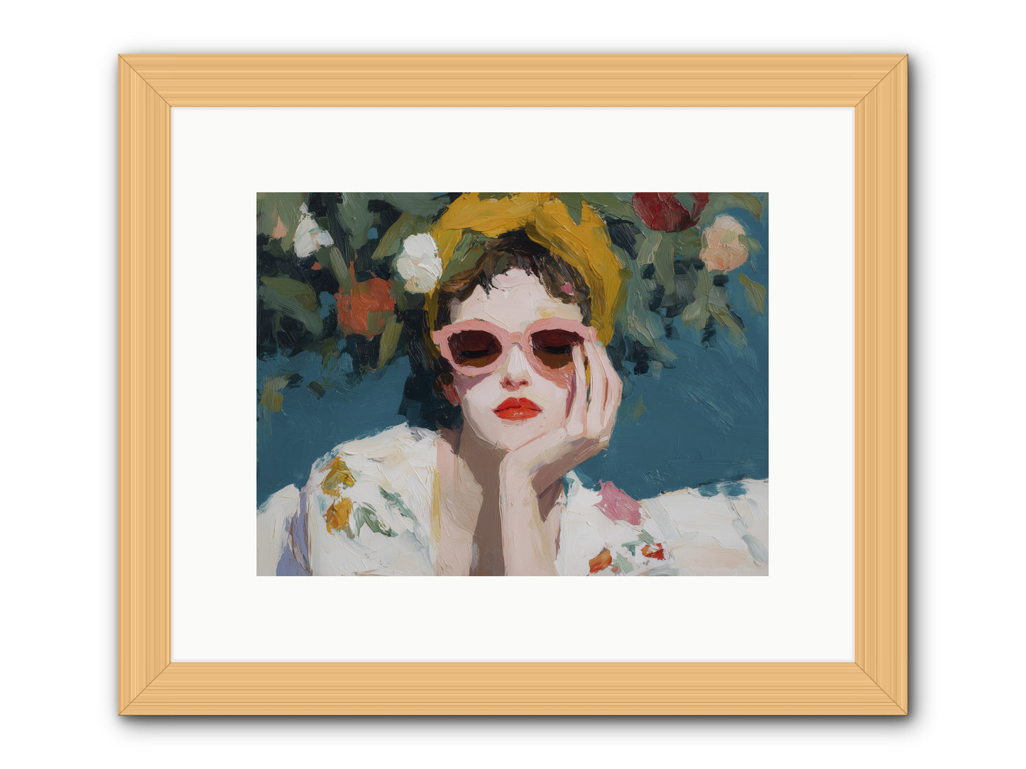 Eternal Sunday Morning -- Framed Print - Natural 12x9
