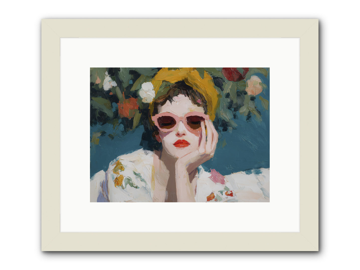 Eternal Sunday Morning -- Framed Print - White 12x9