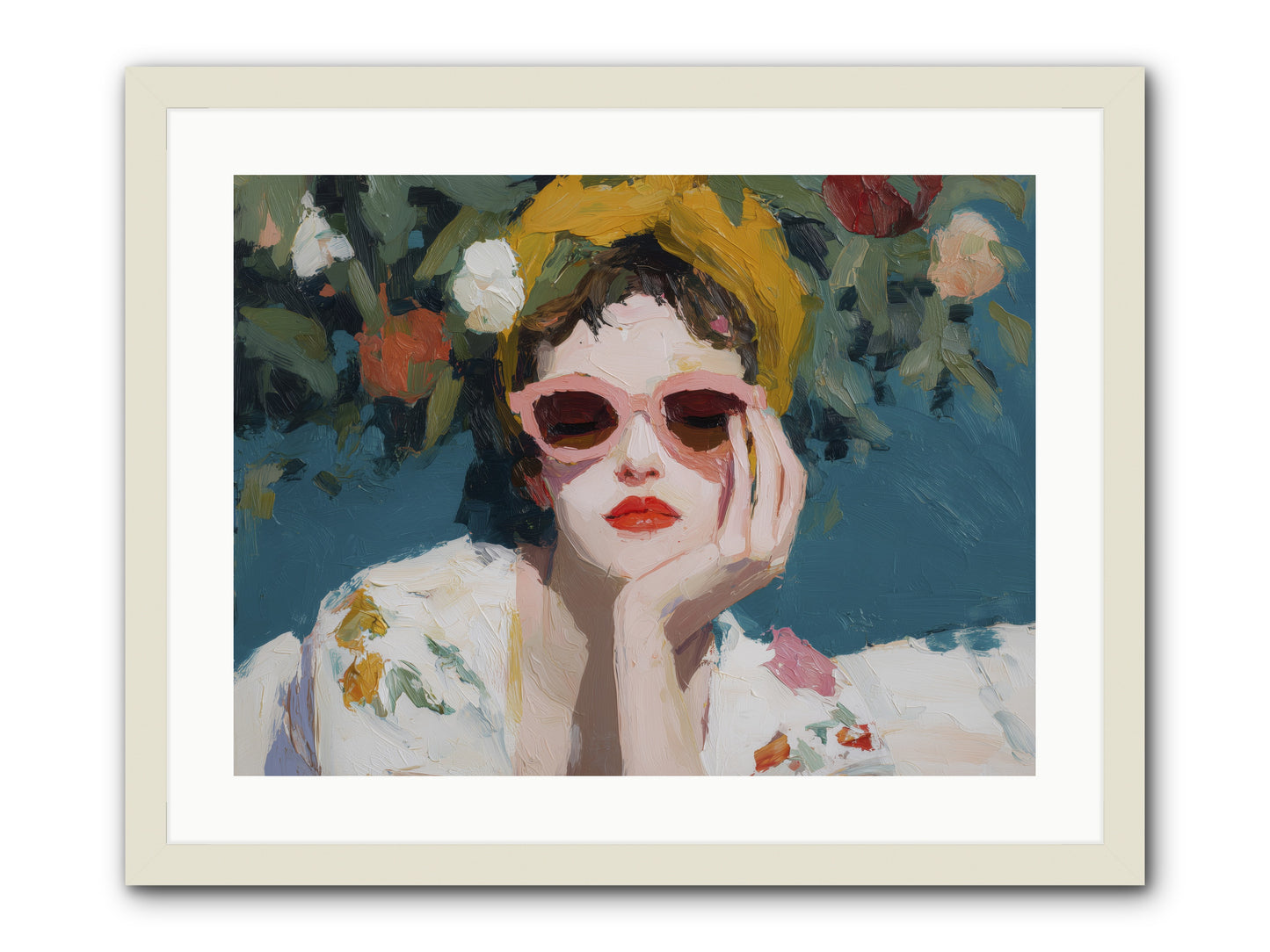 Eternal Sunday Morning -- Framed Print - White 24x18