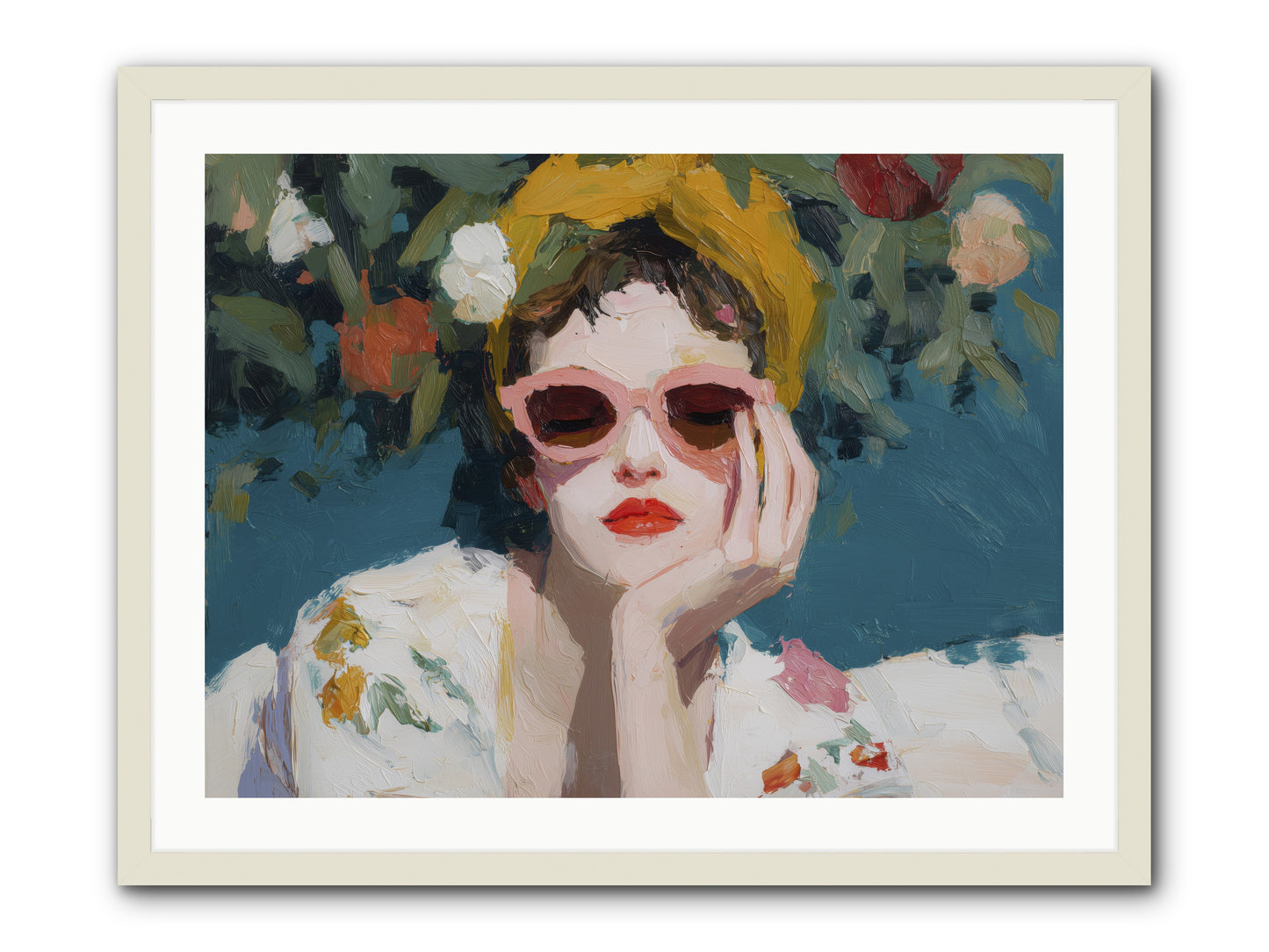 Eternal Sunday Morning -- Framed Print - White 32x24