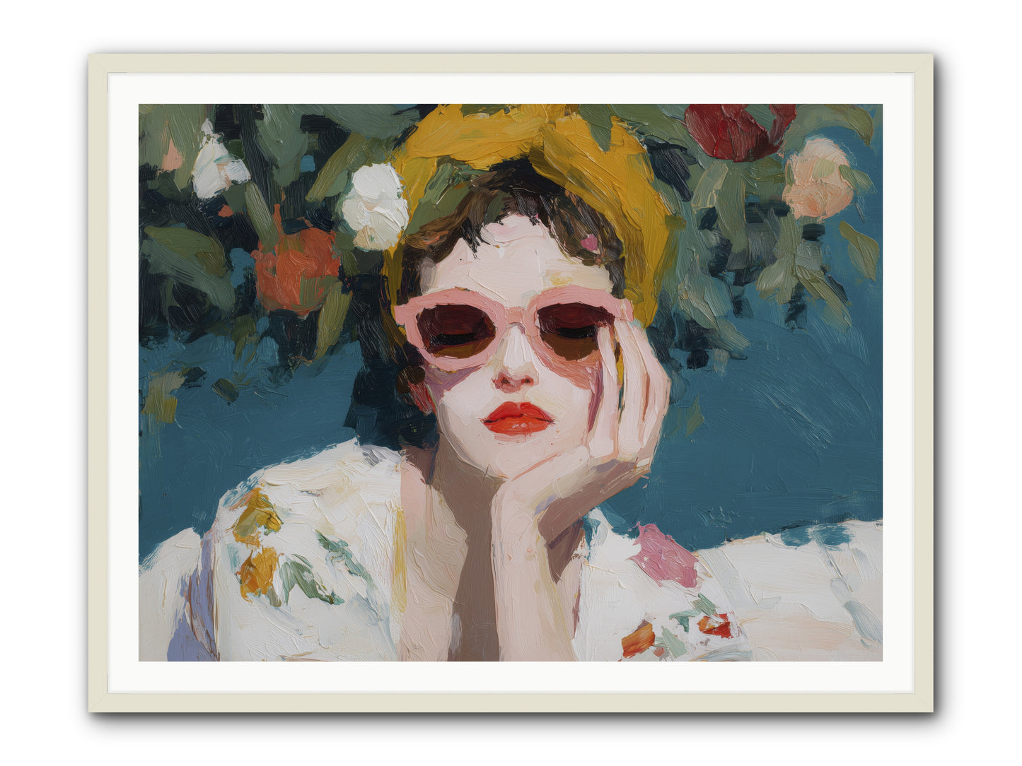 Eternal Sunday Morning -- Framed Print - White 48x36