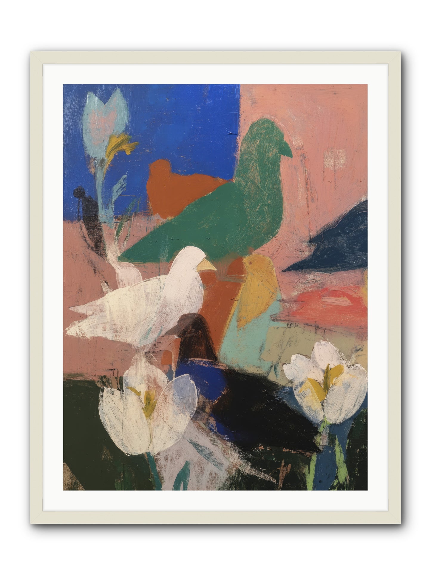 Ethereal Bridge -- Framed Print - White 30x40