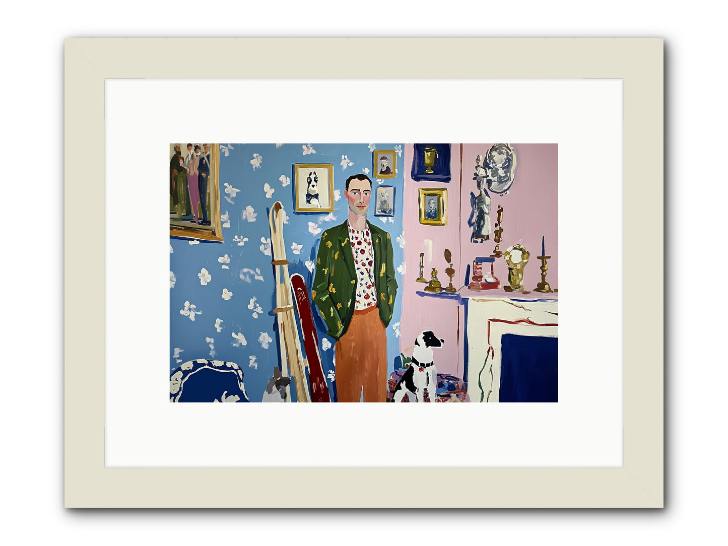Etiquette -- Framed Print - White 12x8