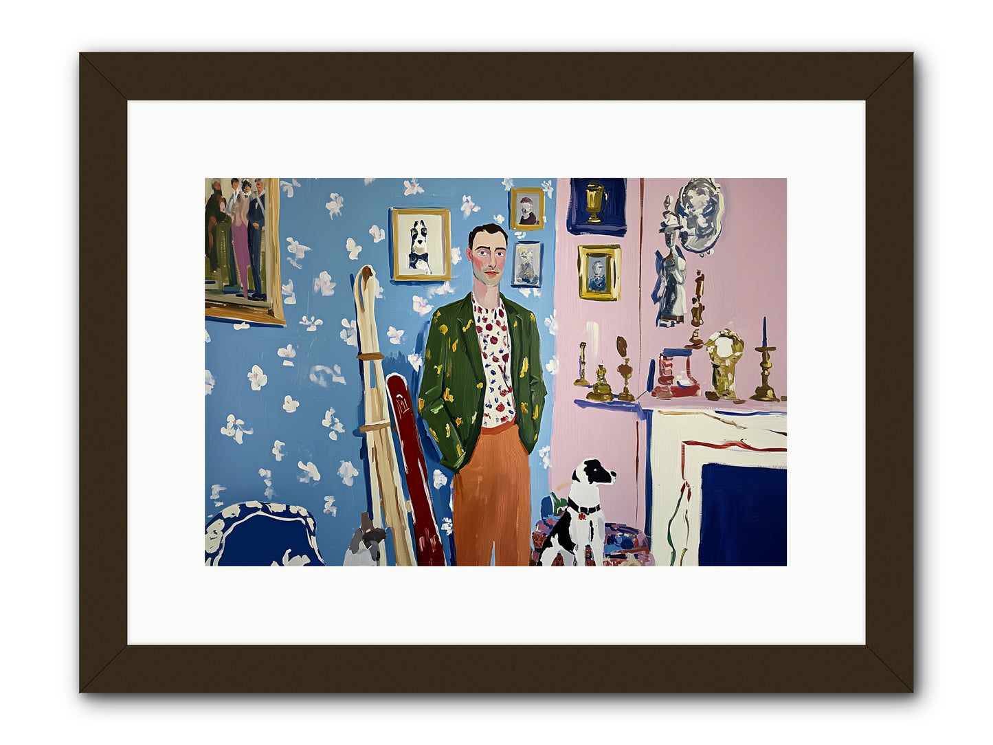 Etiquette -- Framed Print - Black 15x10