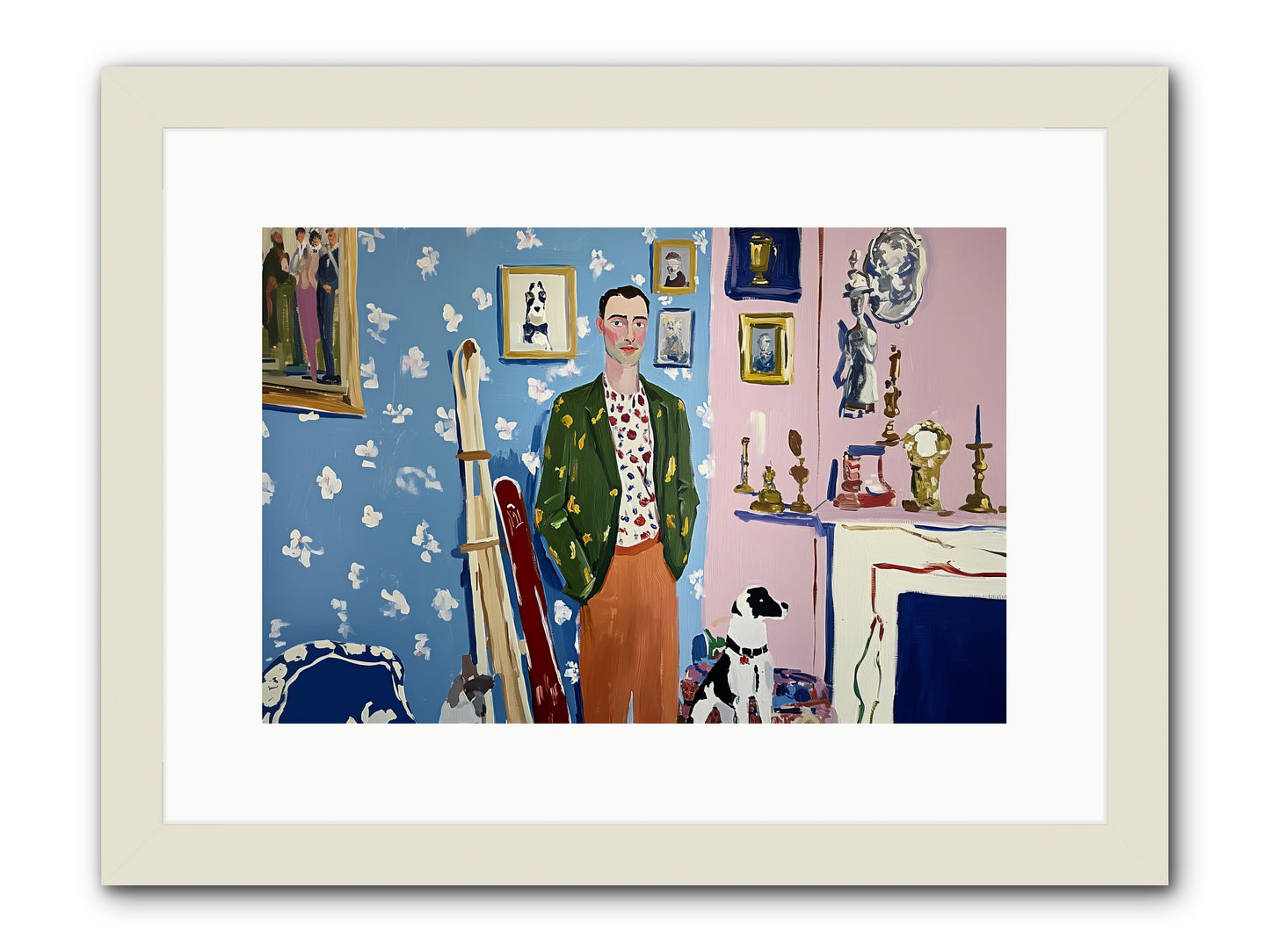 Etiquette -- Framed Print - White 15x10