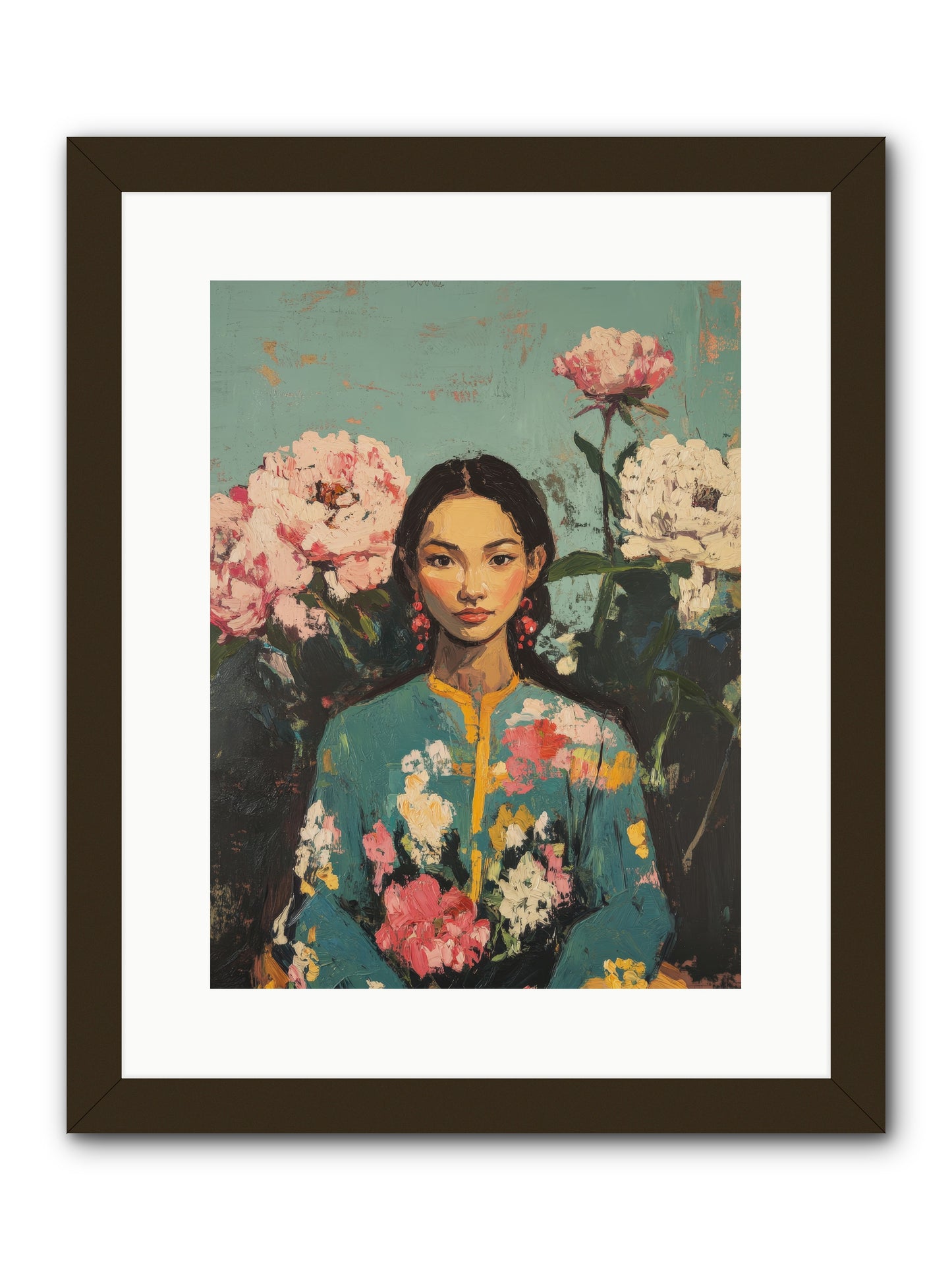 Evangeline Moonstone-REZ -- Framed Print - Black 12x16
