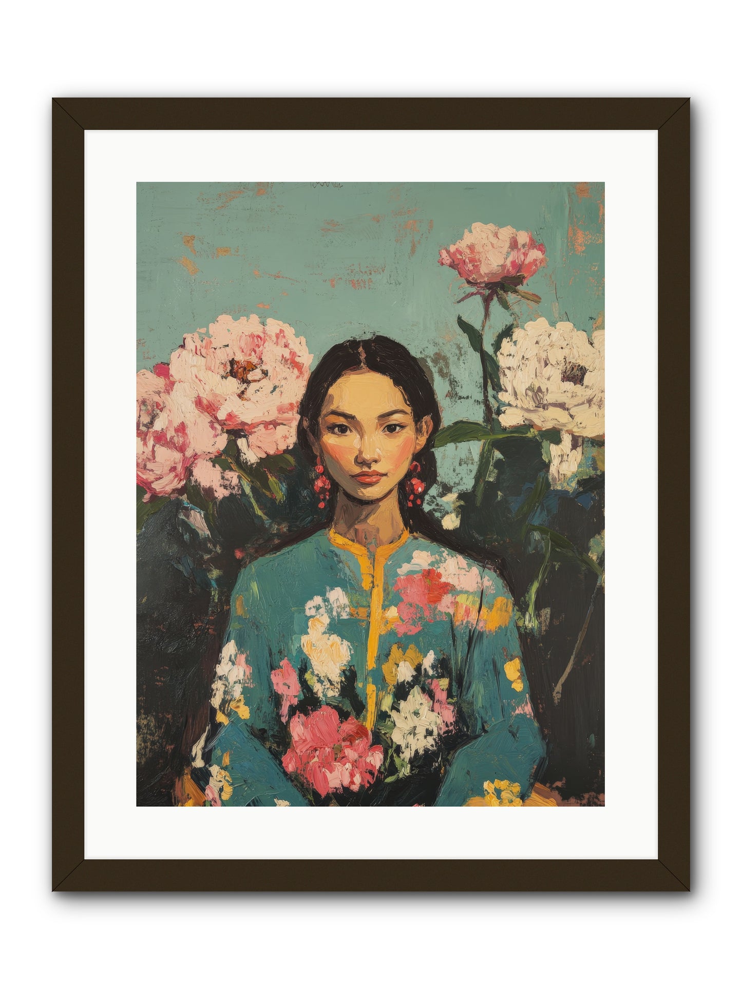 Evangeline Moonstone-REZ -- Framed Print - Black 18x24