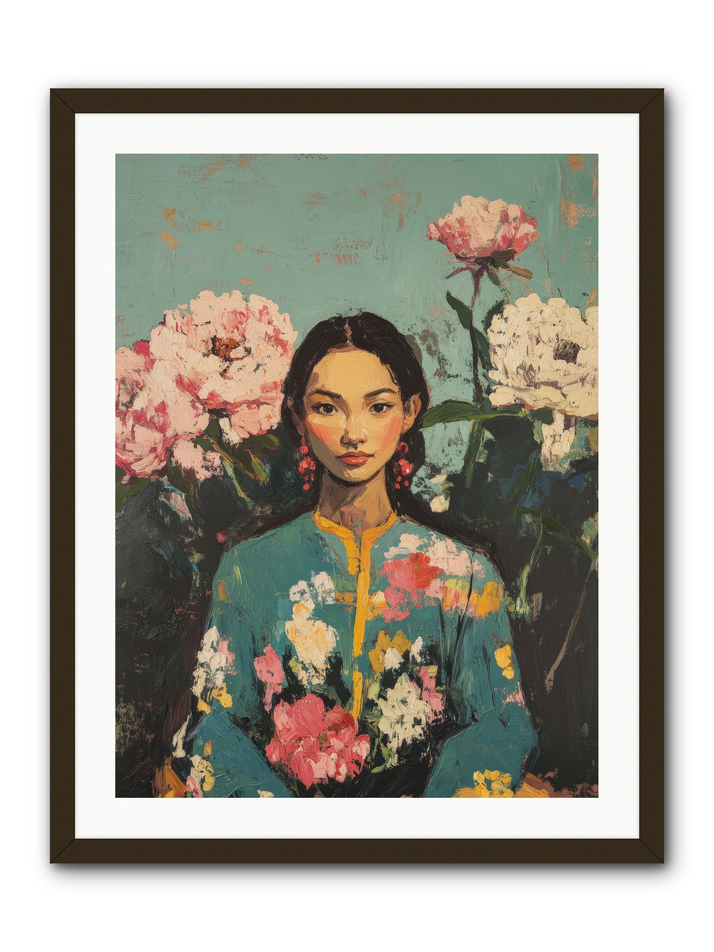 Evangeline Moonstone-REZ -- Framed Print - Black 24x32