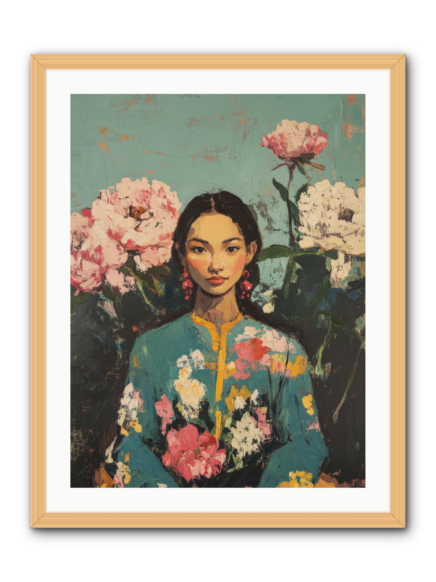 Evangeline Moonstone-REZ -- Framed Print - Natural 24x32