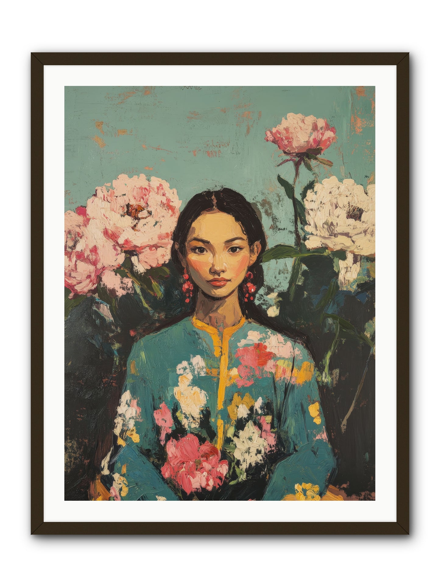 Evangeline Moonstone-REZ -- Framed Print - Black 30x40