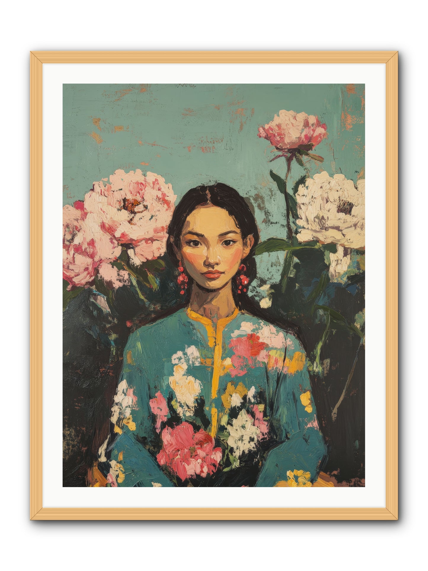 Evangeline Moonstone-REZ -- Framed Print - Natural 30x40